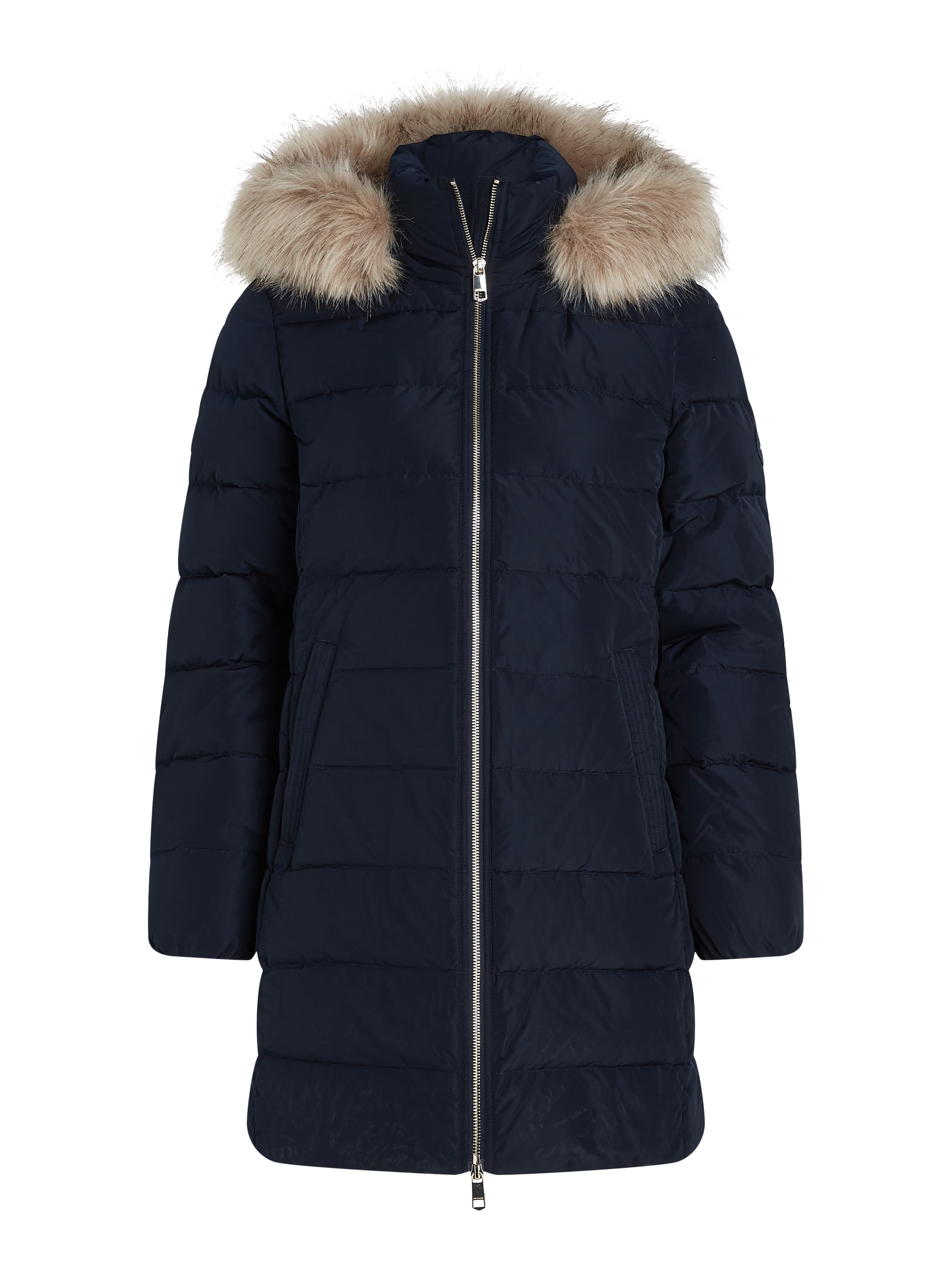 Tommy Hilfiger Steppmantel »HERITAGE DOWN TYRA COAT WITH FUR«, mit Fellimitat