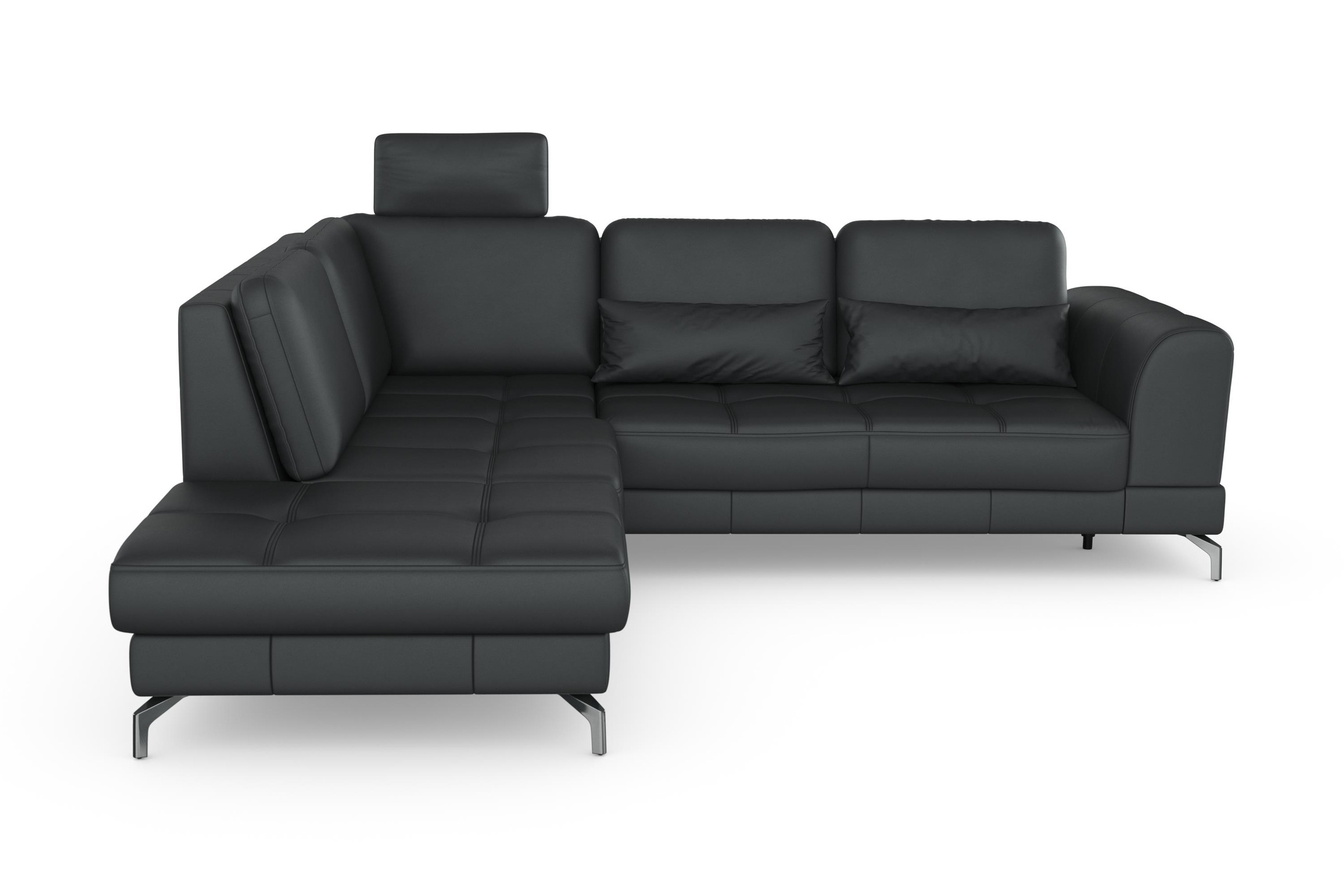 sit&more Ecksofa »Bendigo L-Form«, inklusive Sitztiefenverstellung, Bodenfreiheit 12 cm, in 2 Fussfarben