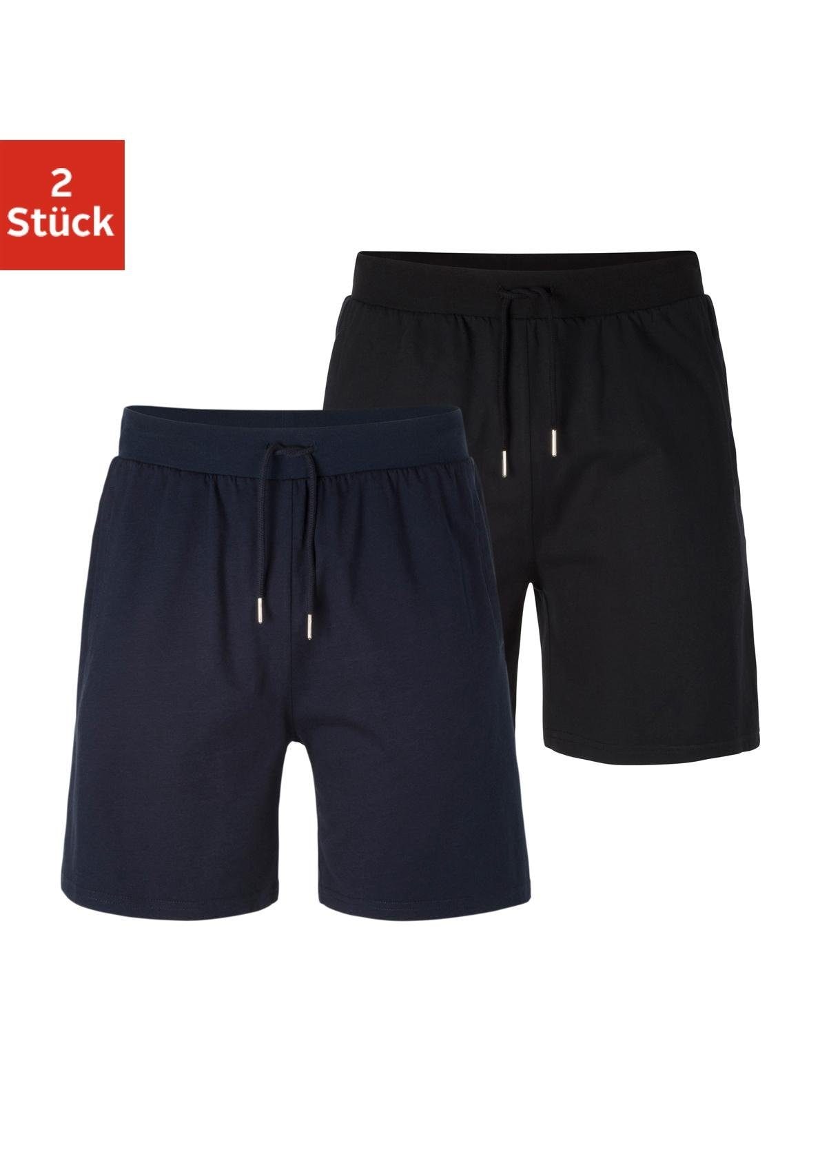 Image of AUTHENTIC LE JOGGER Schlafshorts "kurze Relaxshorts, mit Kordel" aus reiner Baumwolle