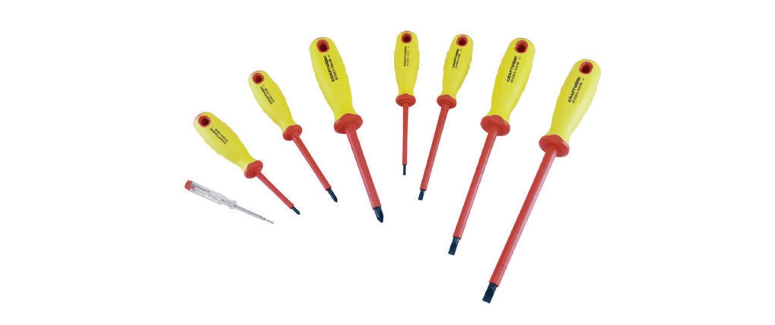 Image of Kraftwerk Schraubendreher "für Elektriker 8-teilig" Set, 8 Stk. tlg.