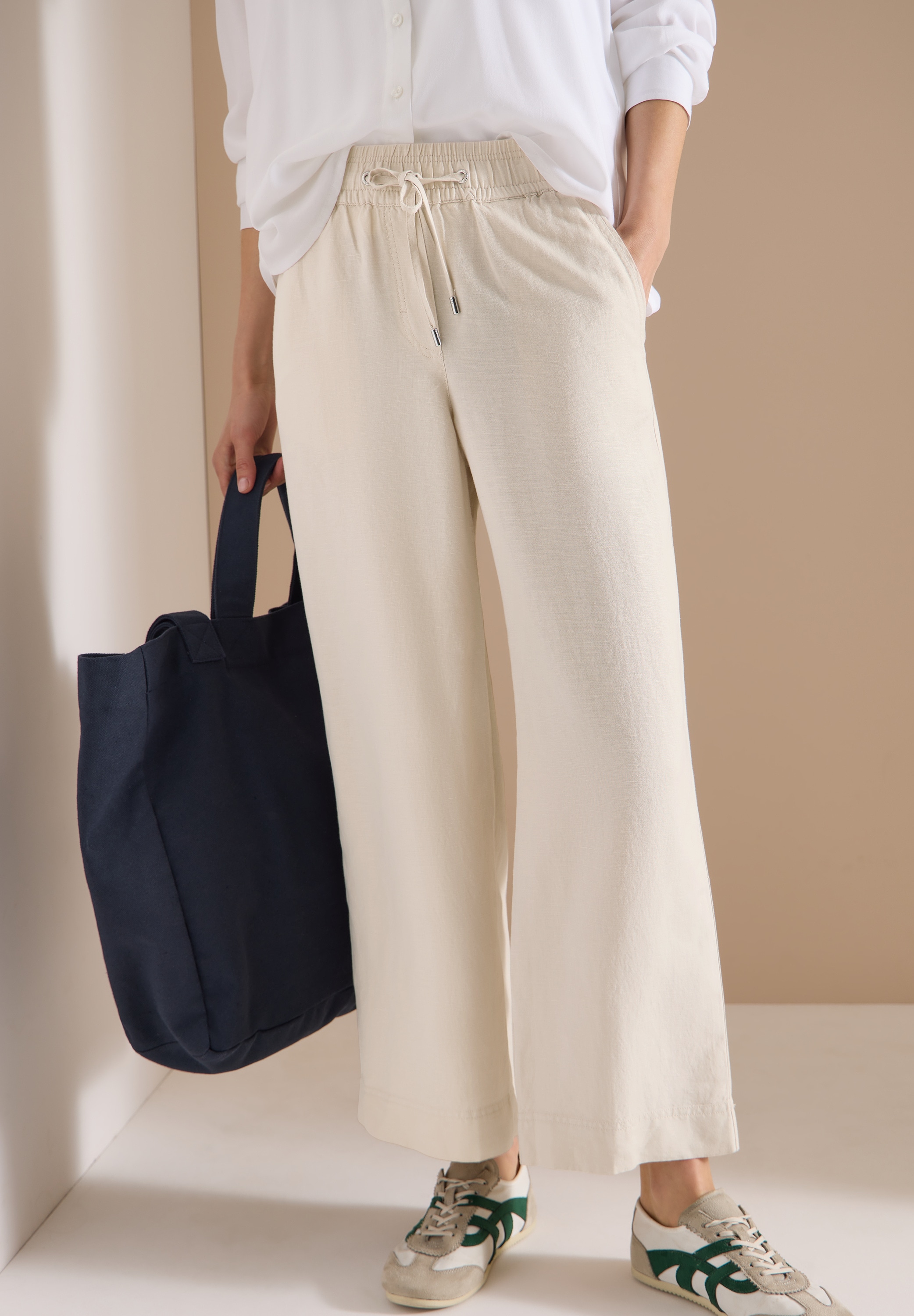 Image of Cecil Stoffhose "Style Neele" mit Gummizug und aus Leinen-Viskose-Mix