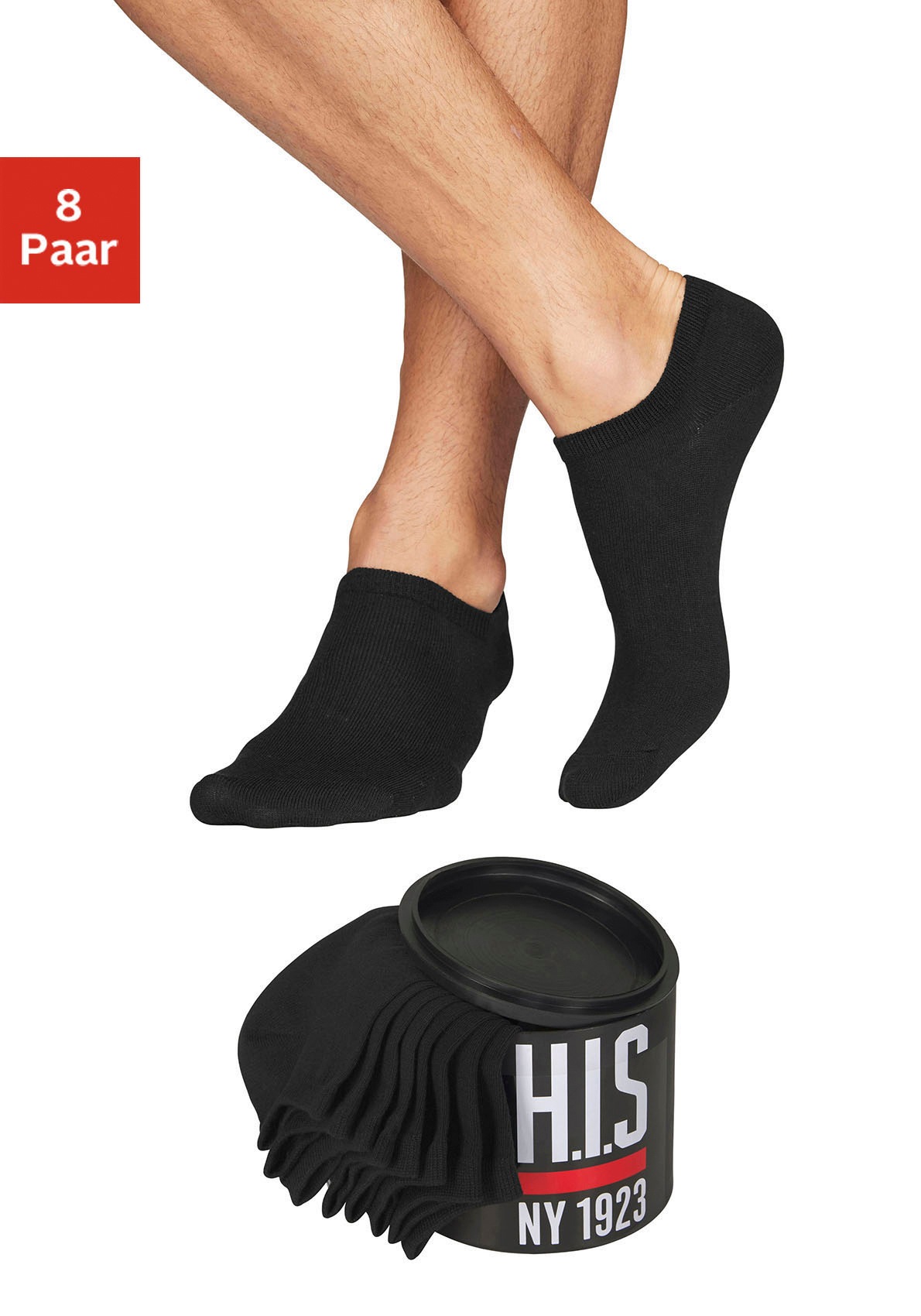 Image of H.I.S Sneakersocken Dose, 8 Paar tlg. in der Geschenkdose