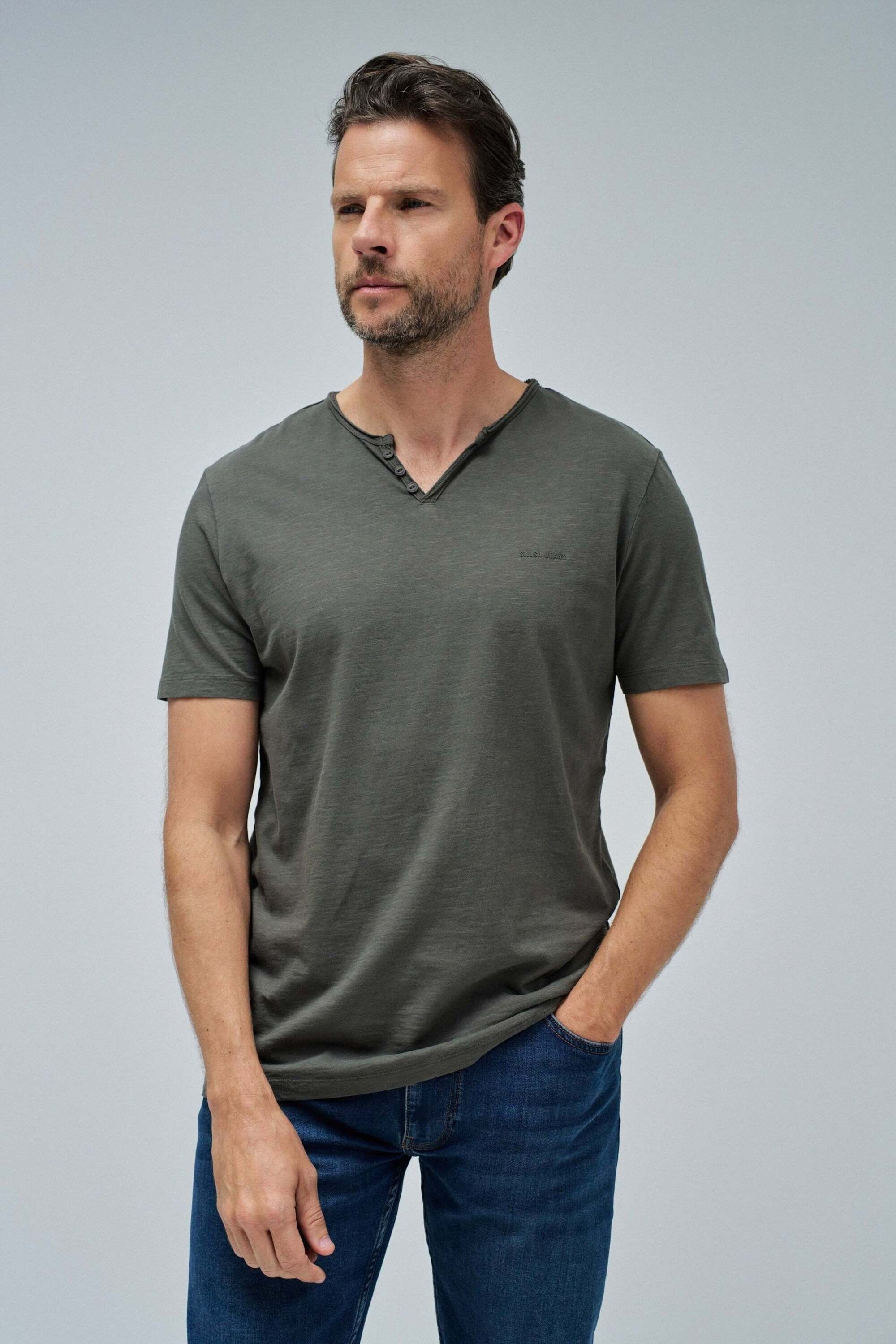 Salsa T-Shirt »Salsa Jeans T-Shirt V-Neck Basic«