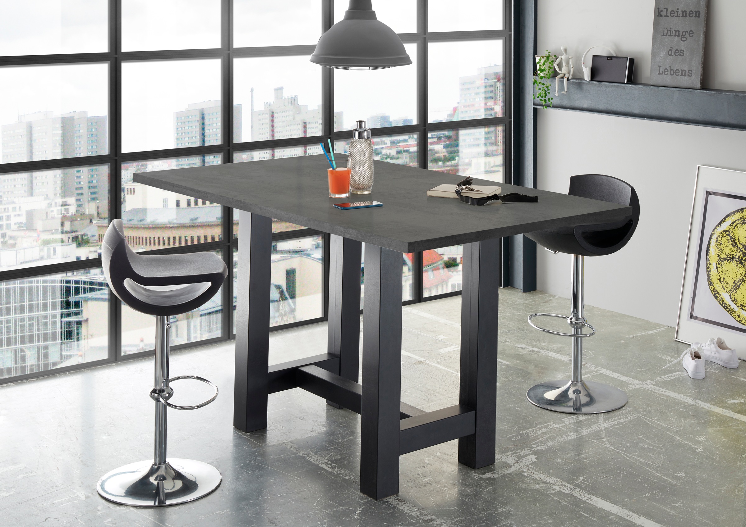 Mäusbacher Bartisch, Gestell in U-Form (Breite 120, 140 oder 160 cm)