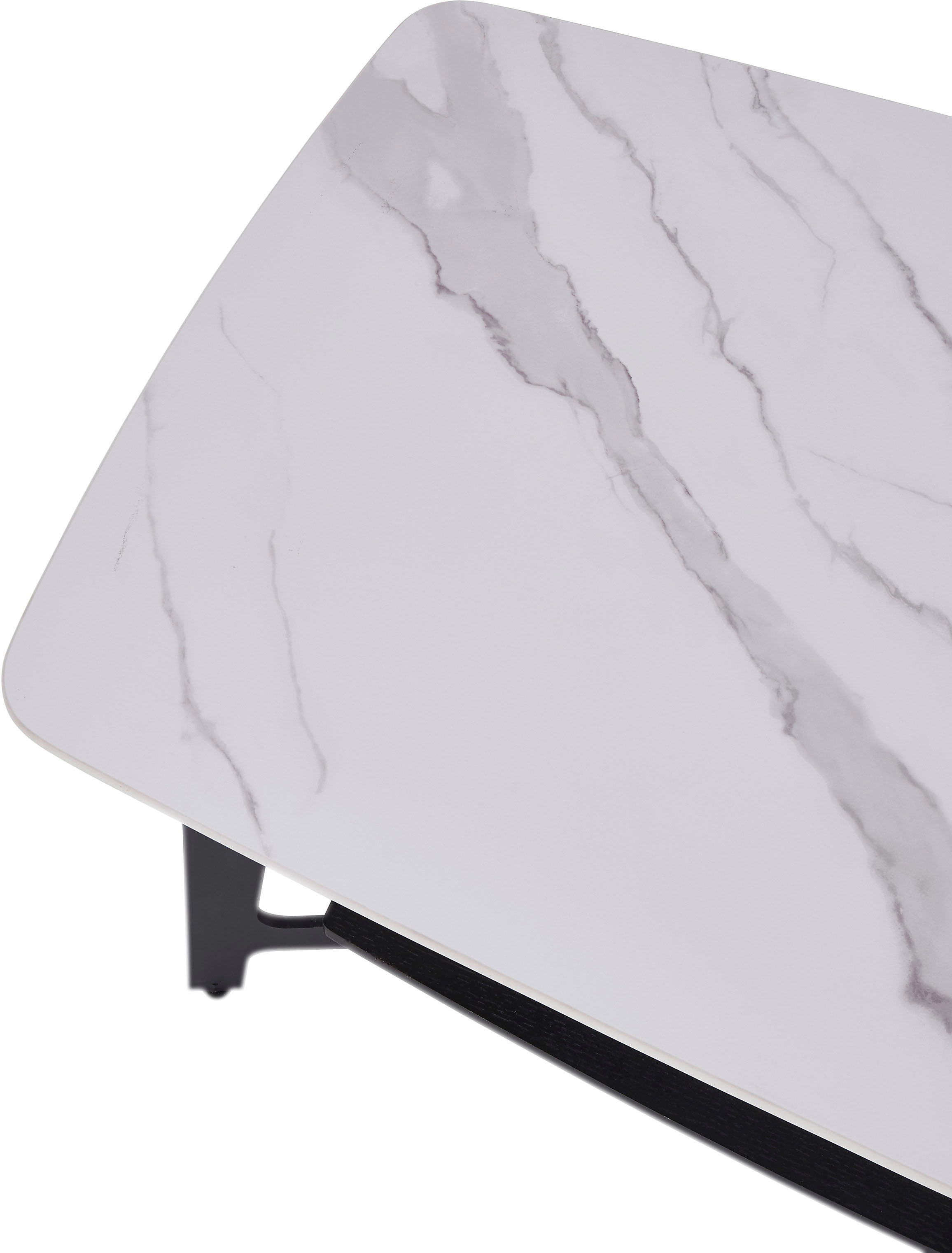 Stolkom Couchtisch »Isa«, 130 cm Keramik weiss marmoriert