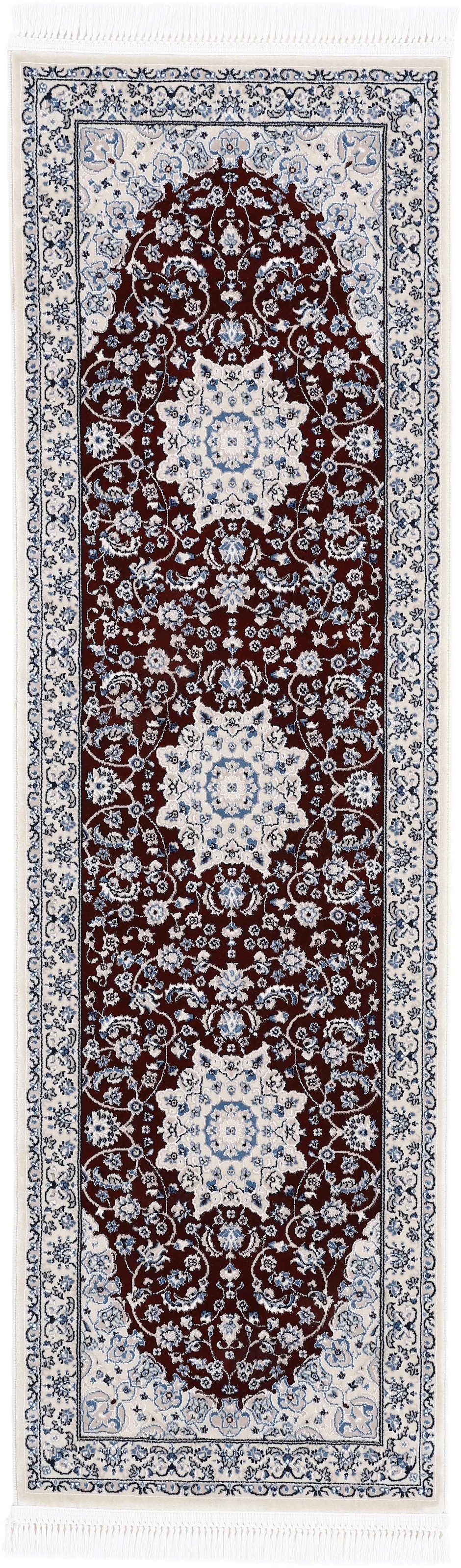 carpetfine Teppich »Nain Diane ,   auch als Läufer« rechteckig 8 mm Höhe Kurzflor mit Fransen, Vintage Orient Look, Wohnzimmer