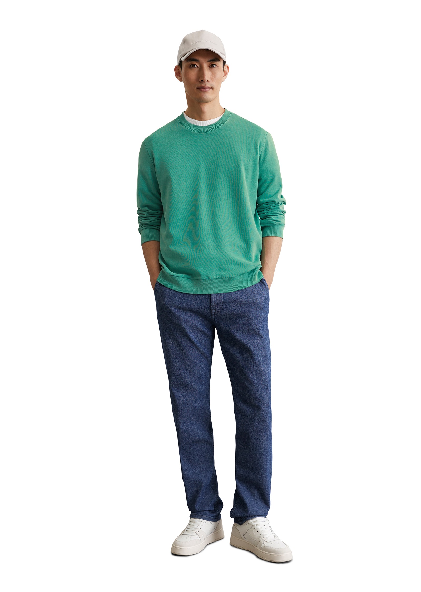 Marc O'Polo Sweatshirt, Basic, mit Rippbündchen, regular, leichter Sommer-Sweat
