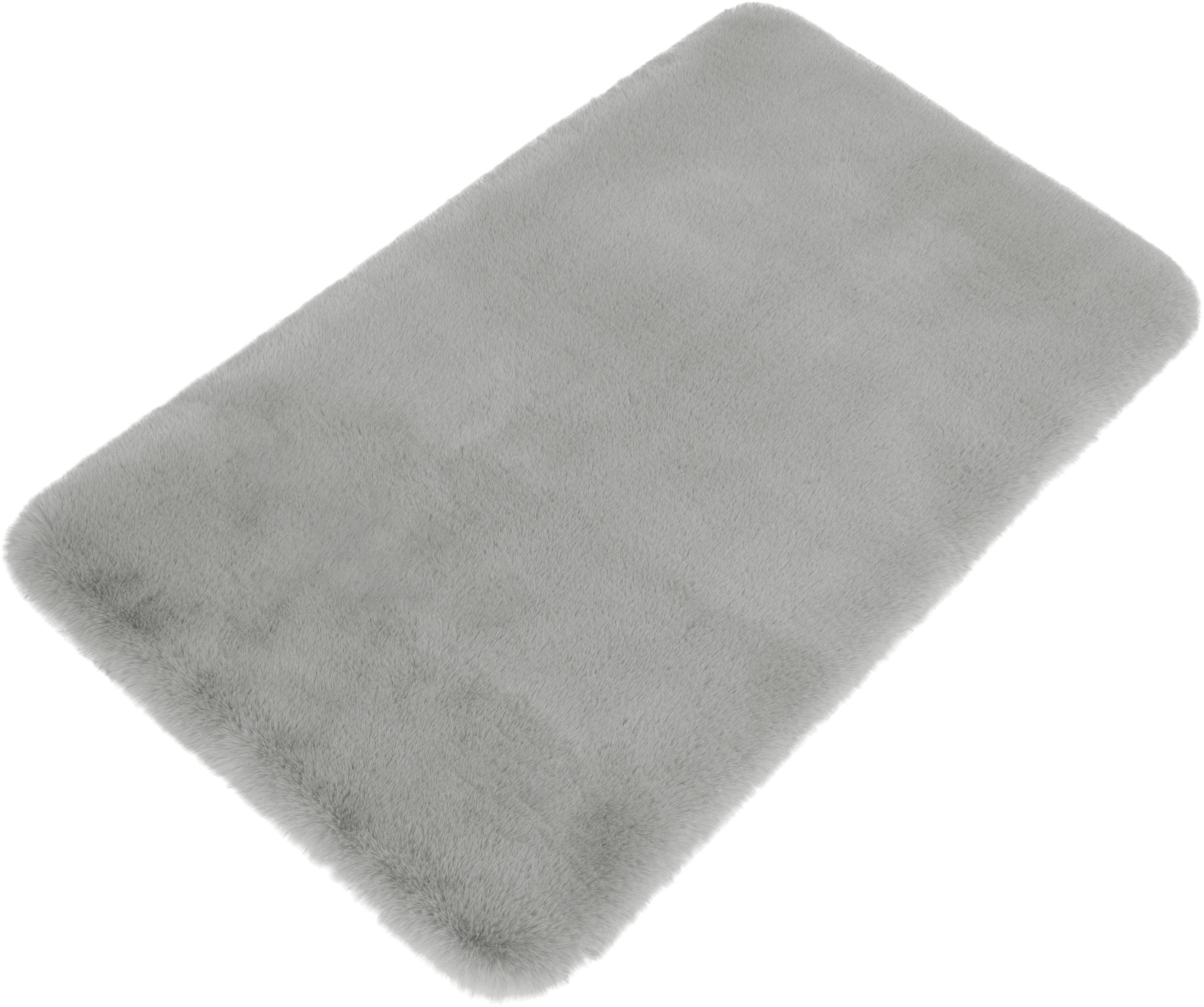 my home Badematte »Rabbit Badematten, Badvorleger, Badezimmer Teppich«, rutschhemmend beschichtet, strapazierfähig-fussbodenheizungsgeeignet-schnell trocknend, Kaninchenfell-Haptik, Badteppich, rechteckig, rund & als 3-tlg. Set