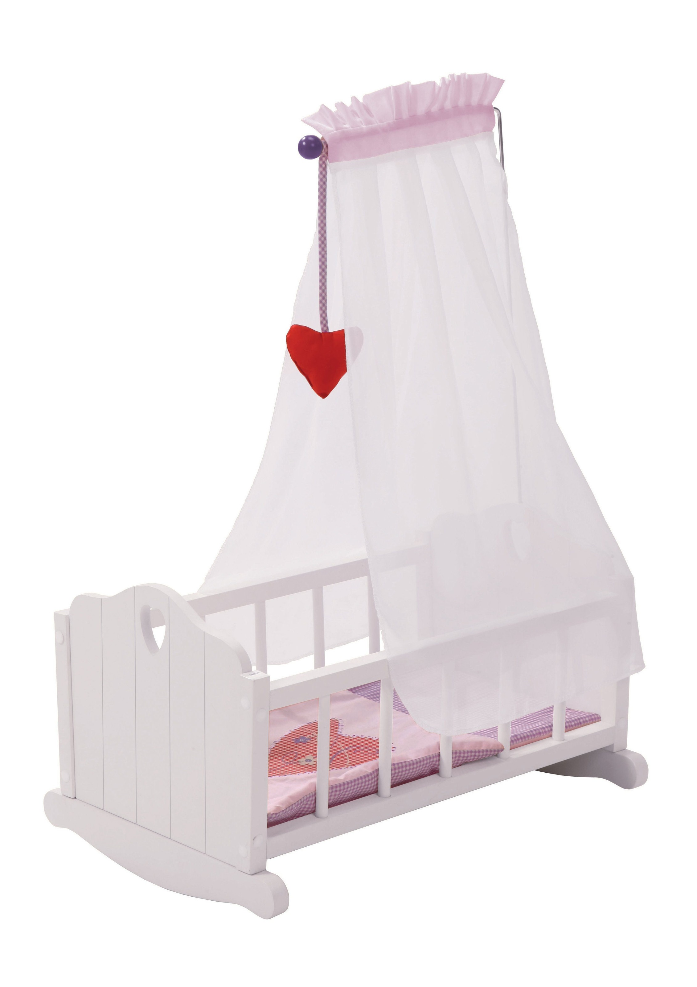 Image of roba® Puppenwiege »Fienchen - Weiss-Lila« bei Ackermann Versand Schweiz