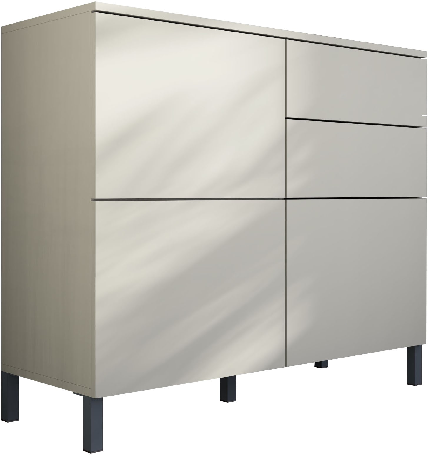 Image of borchardt Möbel Kommode "Haama, Sideboard mit Metallfüssen, Push-to-open-Technik, Breite 93 cm" Push-To-Open, verstellbare Einlegeböden, viel Stauraum, Breite 93cm