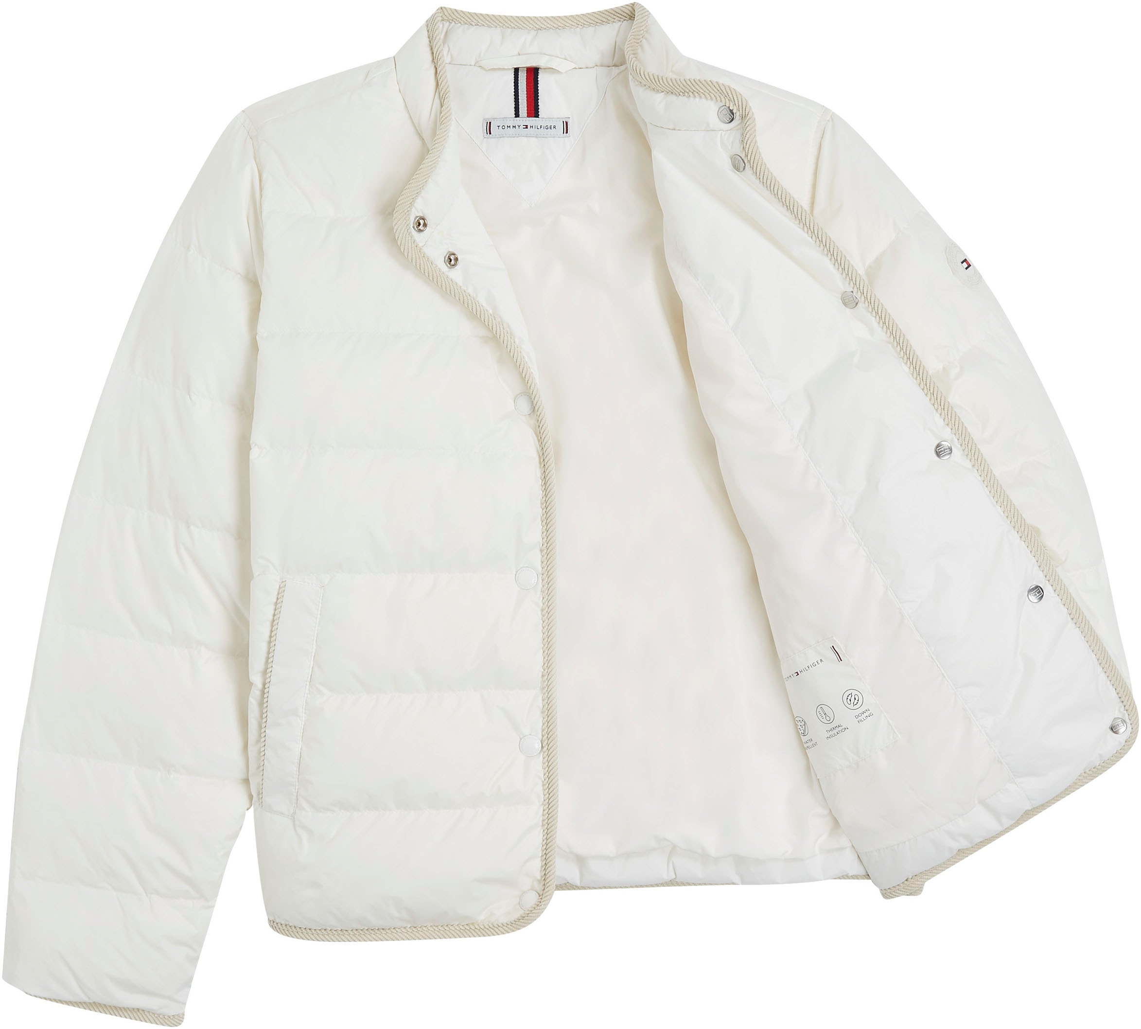 Tommy Hilfiger Steppjacke »LW DOWN COLLARLESS JACKET«, mit leichter Wattierung