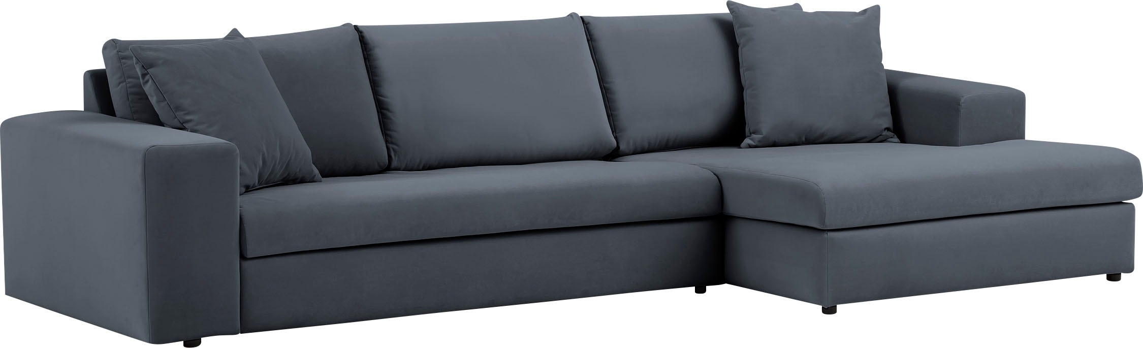 andas Ecksofa »SLEETLAND XXL in Samtvelours oder Vintage-Leder-Optik, L-Form,«, besonders gross und bequem