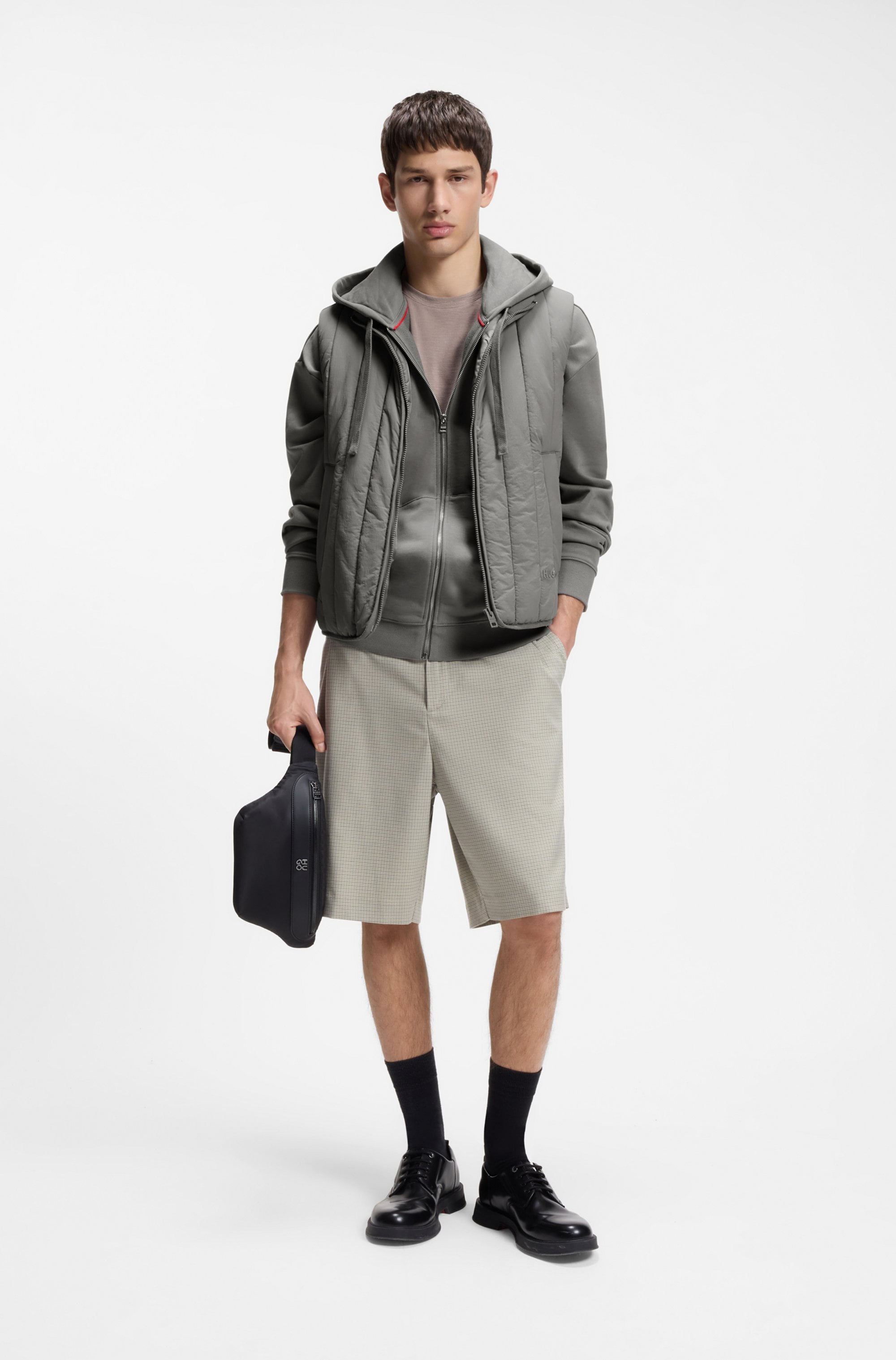 HUGO Sweat à capuche Relaxed Fit, Kapuze, Taschen