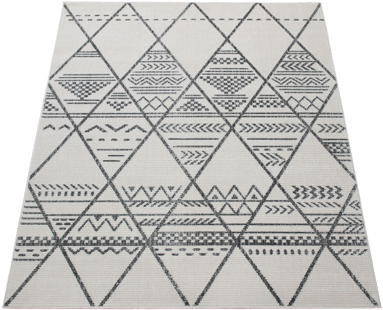 Image of Paco Home Teppich »Battal 827«, rechteckig, 8 mm Höhe, Kurzflor, Scandi Design, Rauten Muster, ideal im Wohnzimmer & Schlafzimmer bei Ackermann Versand Schweiz