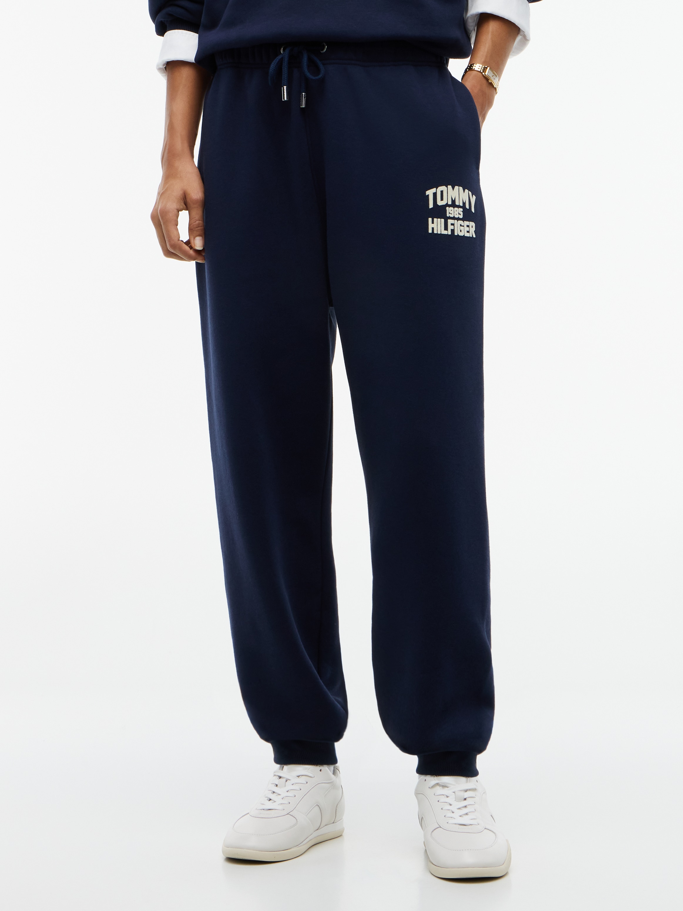 Image of Tommy Hilfiger Sweathose "VARSITY FLOCK CUFF MR SWTPANTS" Baumwollmischung