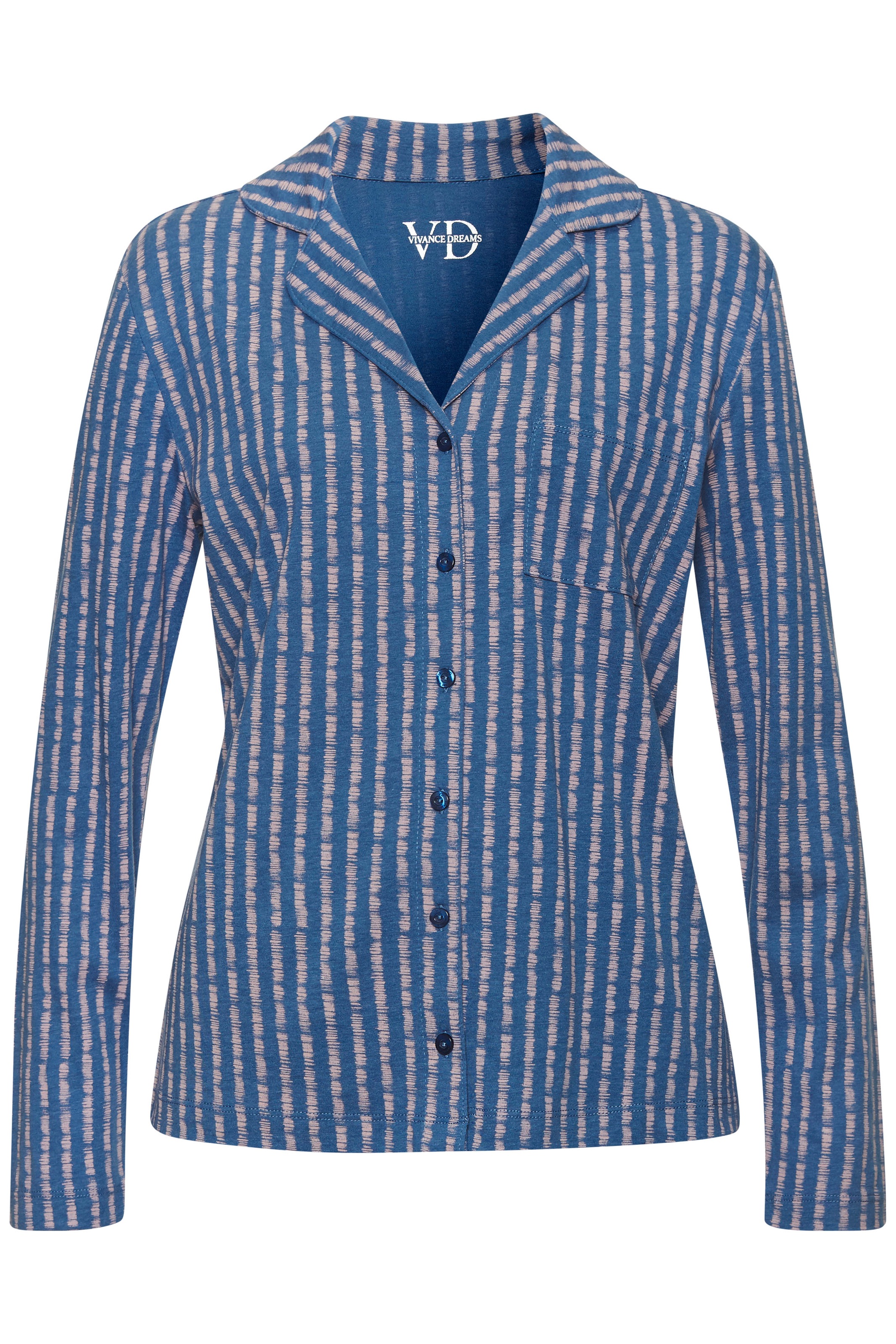 Vivance Dreams Pyjamaoberteil, mit schönem Allover-Muster