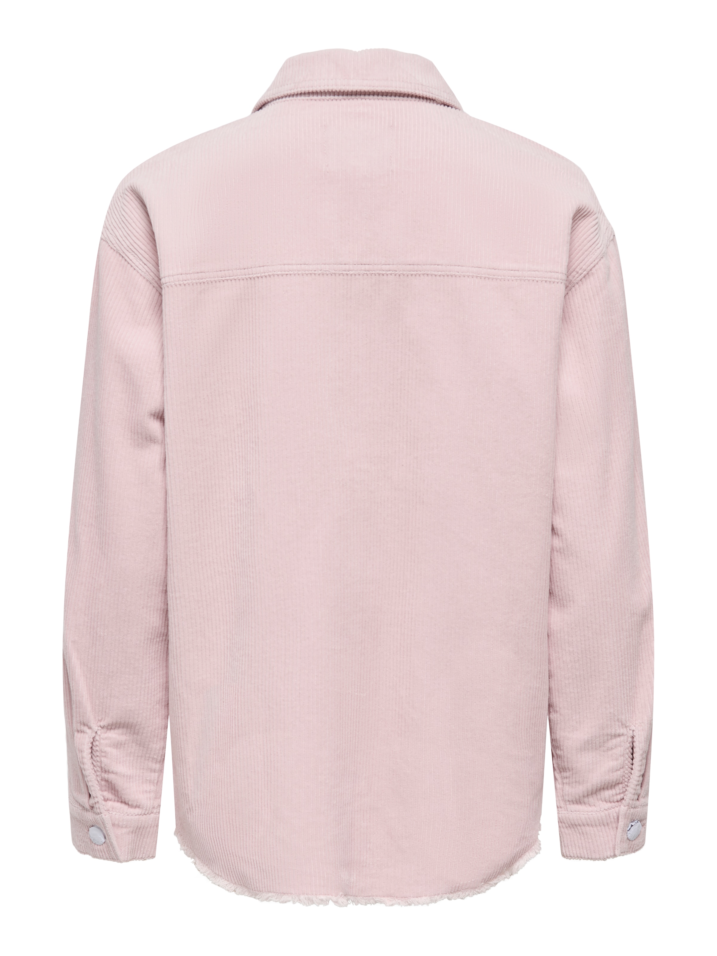 ONLY Blouse chemise »ONLMAIKO-BITTEN L/S CORD SHACKET CC PNT« mit Brusttaschen, leicht ausgefranster Saum