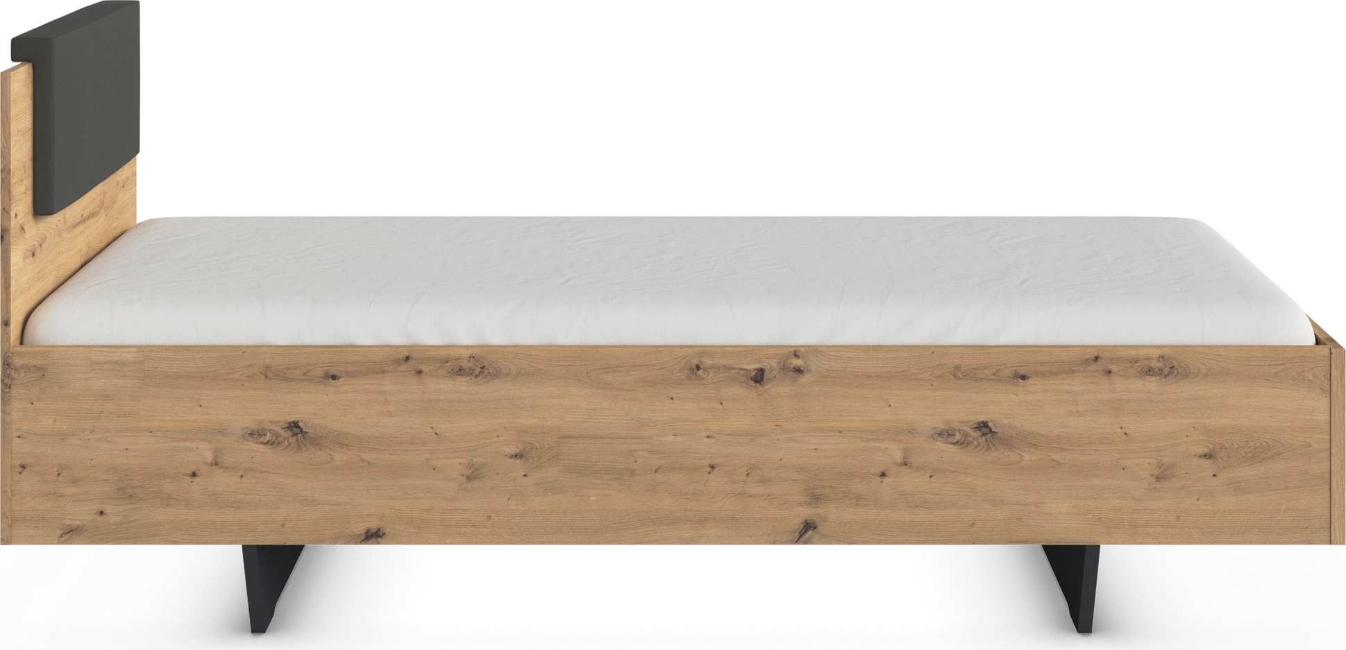 rauch Bett »Einzelbett Komfortbett Schlafzimmer für kleine Räume MAIKA« Liegefläche: 100x200 cm, Bettseitenhöhe 47 cm,  schwebende Optik mit abnehmbarer Polsterauflage MADE IN GERMANY