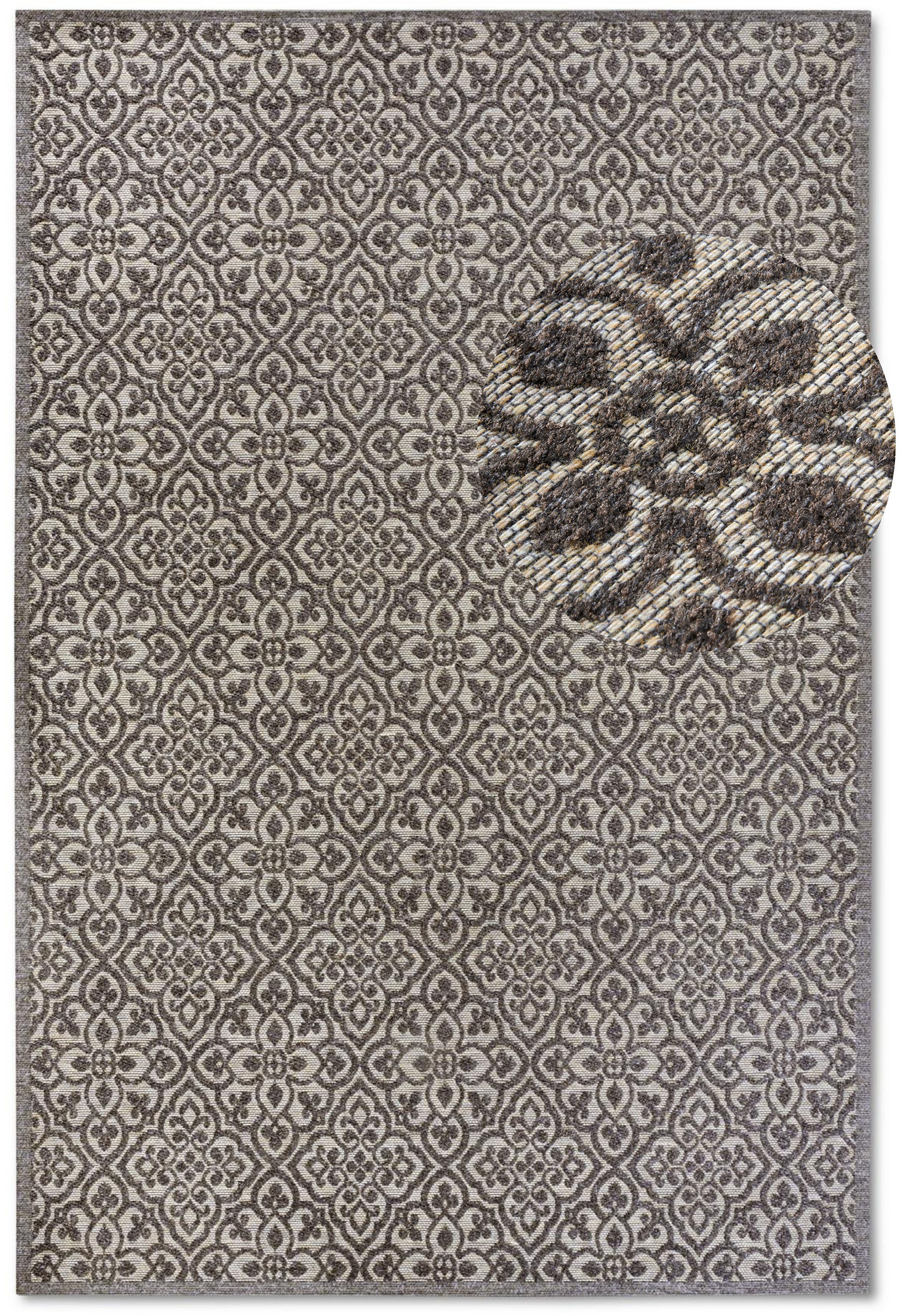 Villeroy & Boch Outdoorteppich »Julie«, rechteckig, 4 mm Höhe, In-& Outdoor, Flachgewebe, wetterfest, Terrasse, Balkon, modern, Trend