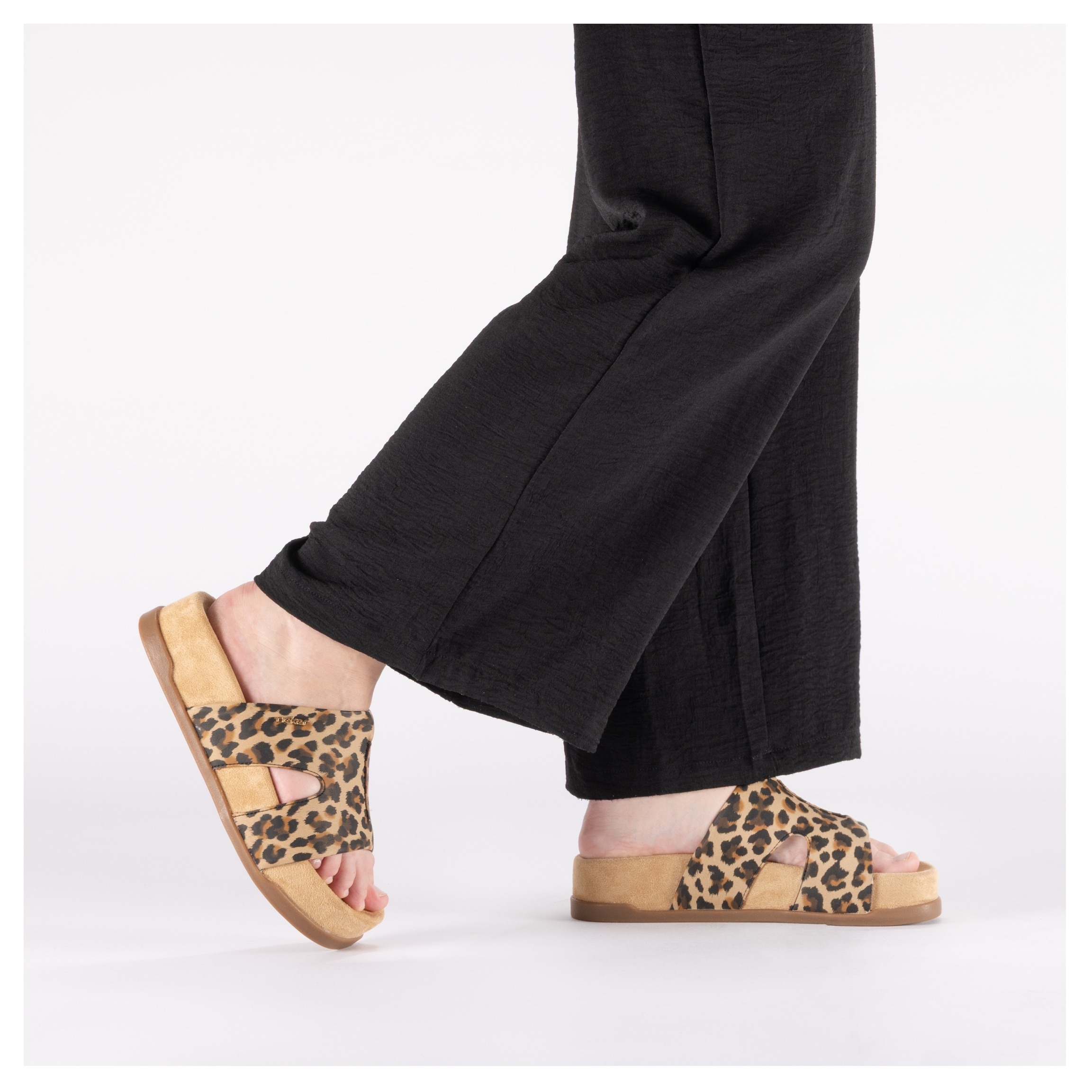 Rieker Pantolette  chaussure d’été, chaussure de plage, chaussure de vacances en look léopard