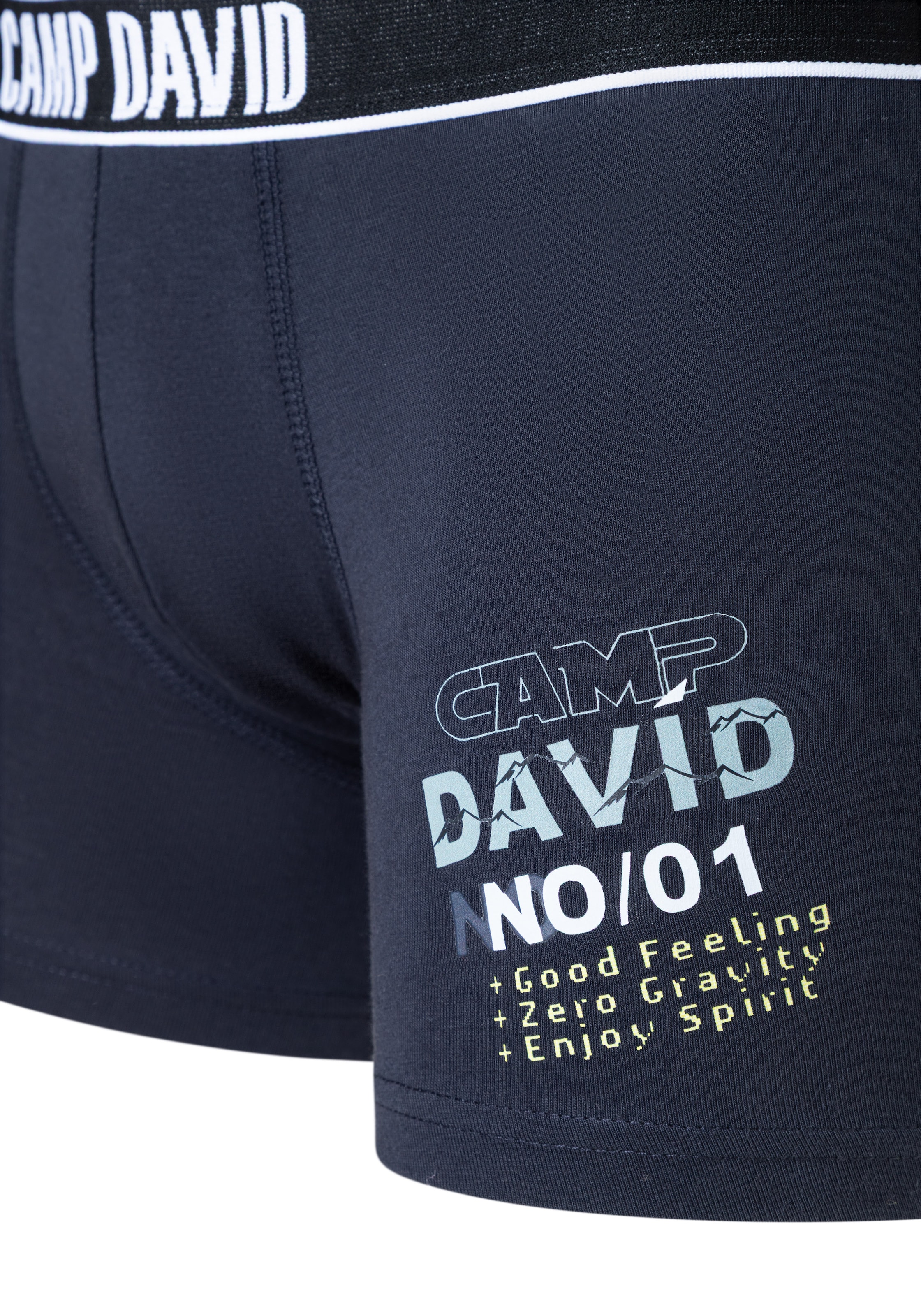 CAMP DAVID Boxers »casual« boxers, avec poche à double couche, en coton peigné