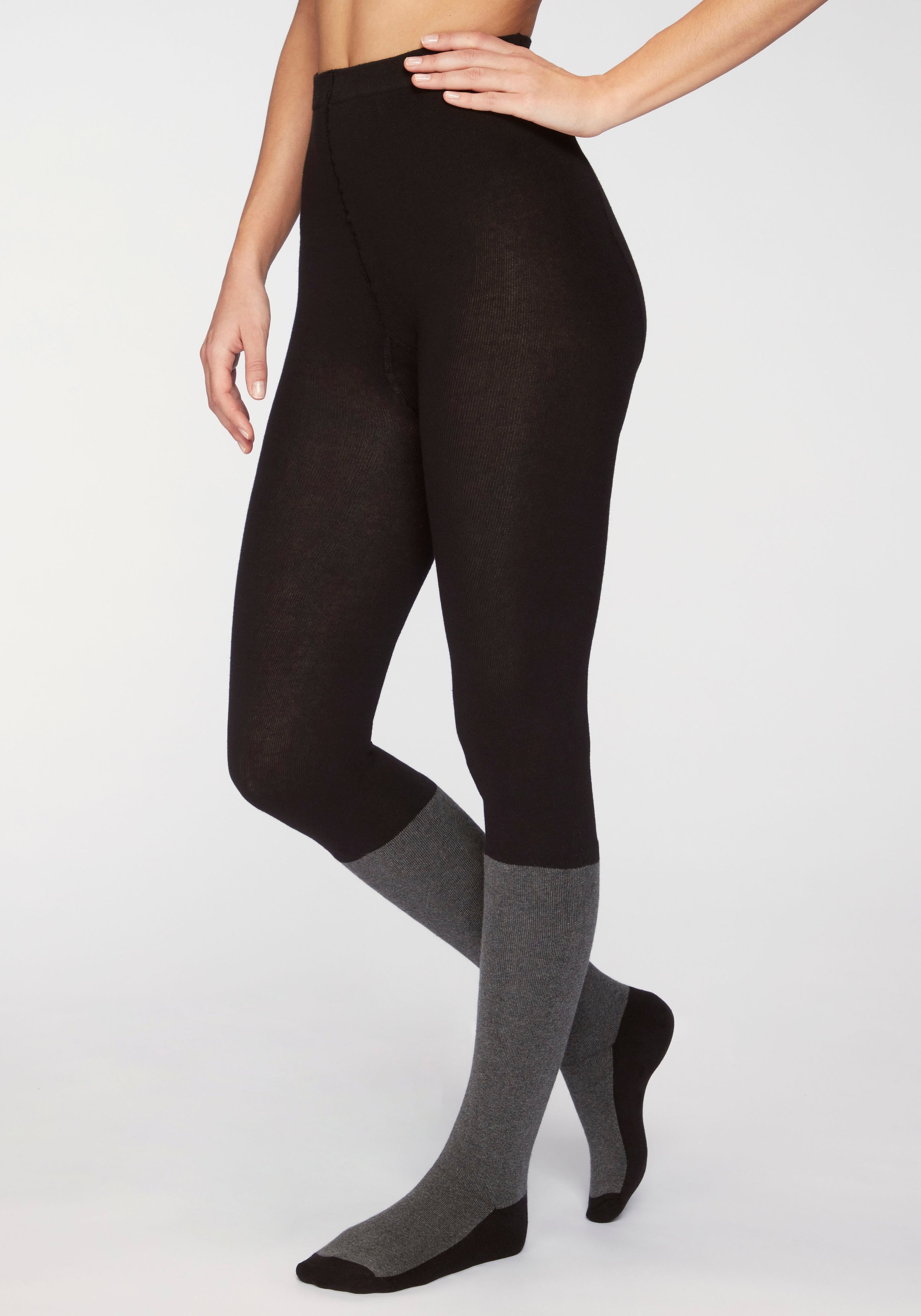 Lavana Strickstrumpfhose 1 Stk. mit verstärkten Zonen, ideal für Skifahren