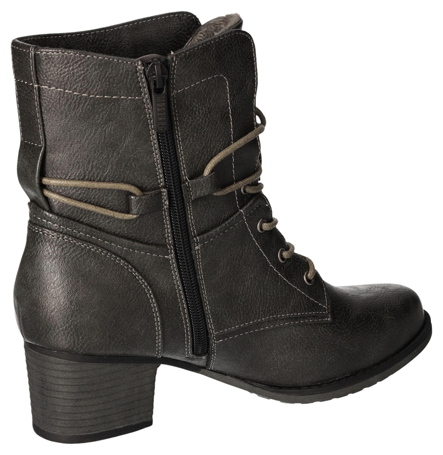 Mustang Shoes Stiefelette, Bikerboots, Stiefelette mit Innenreissverschluss
