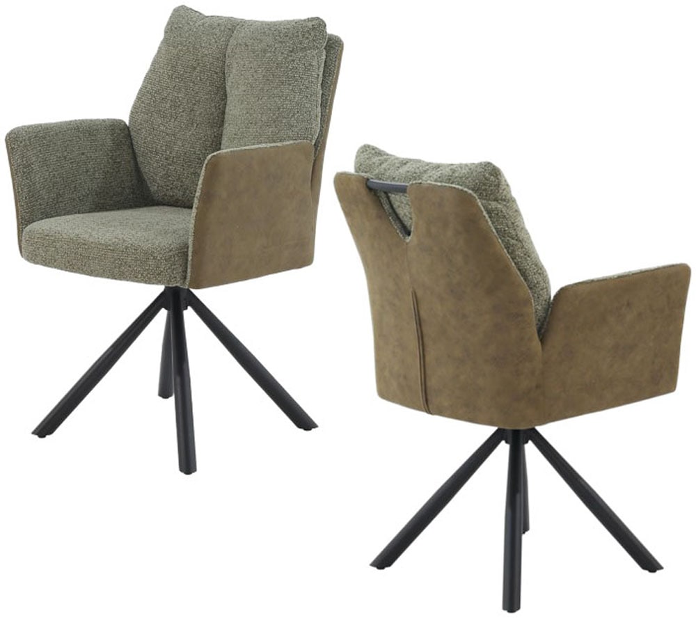 Image of Jockenhöfer Gruppe Drehstuhl "Shelby" (Set) 2 Stk.4-Fuss-Stuhl, 360 drehbar, Taschenfederkern, bis 150kg belastbar