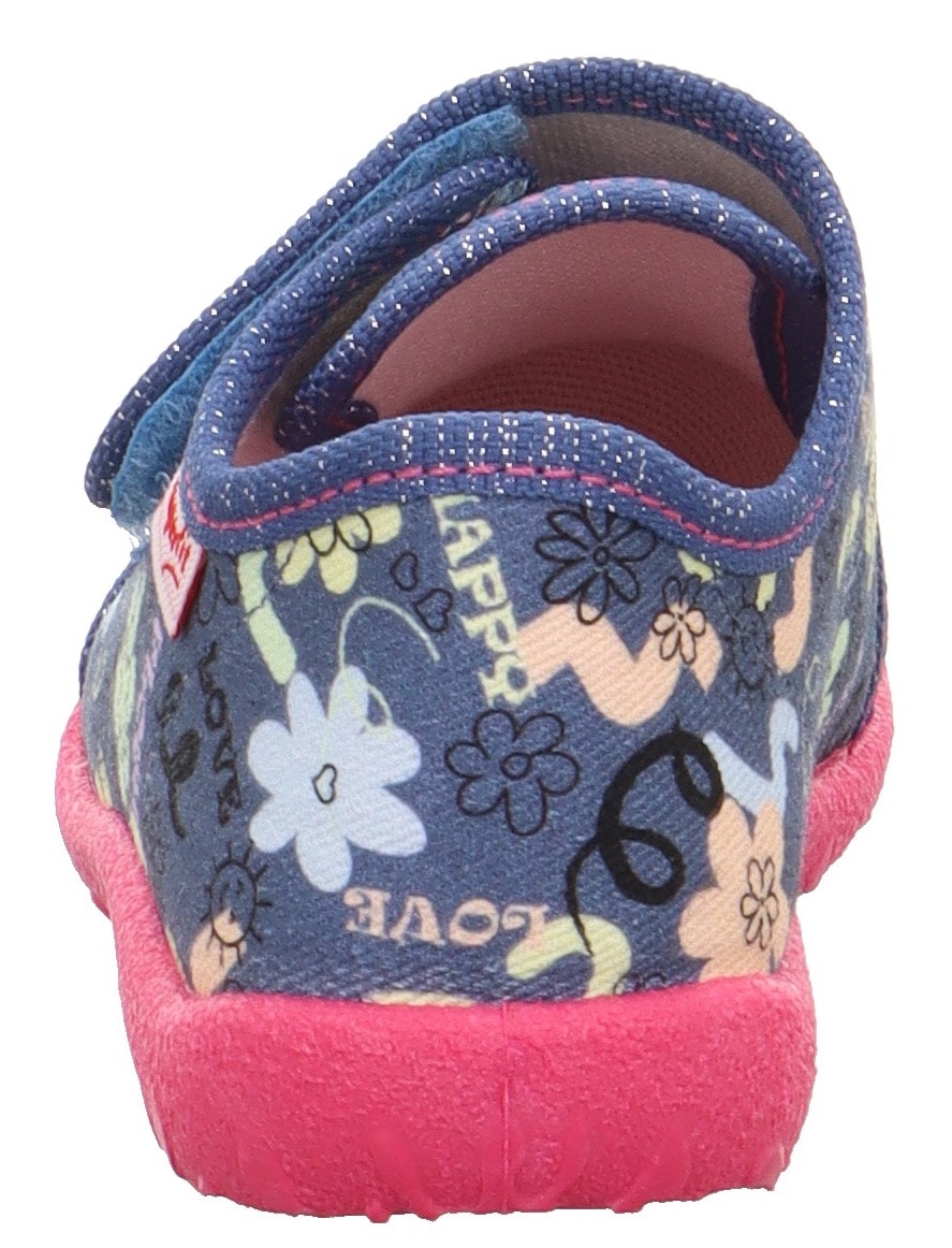 Superfit Hausschuh »SPOTTY WMS: Mittel«, Klettschuh, Kindergarten Schuhe mit Klettriegel