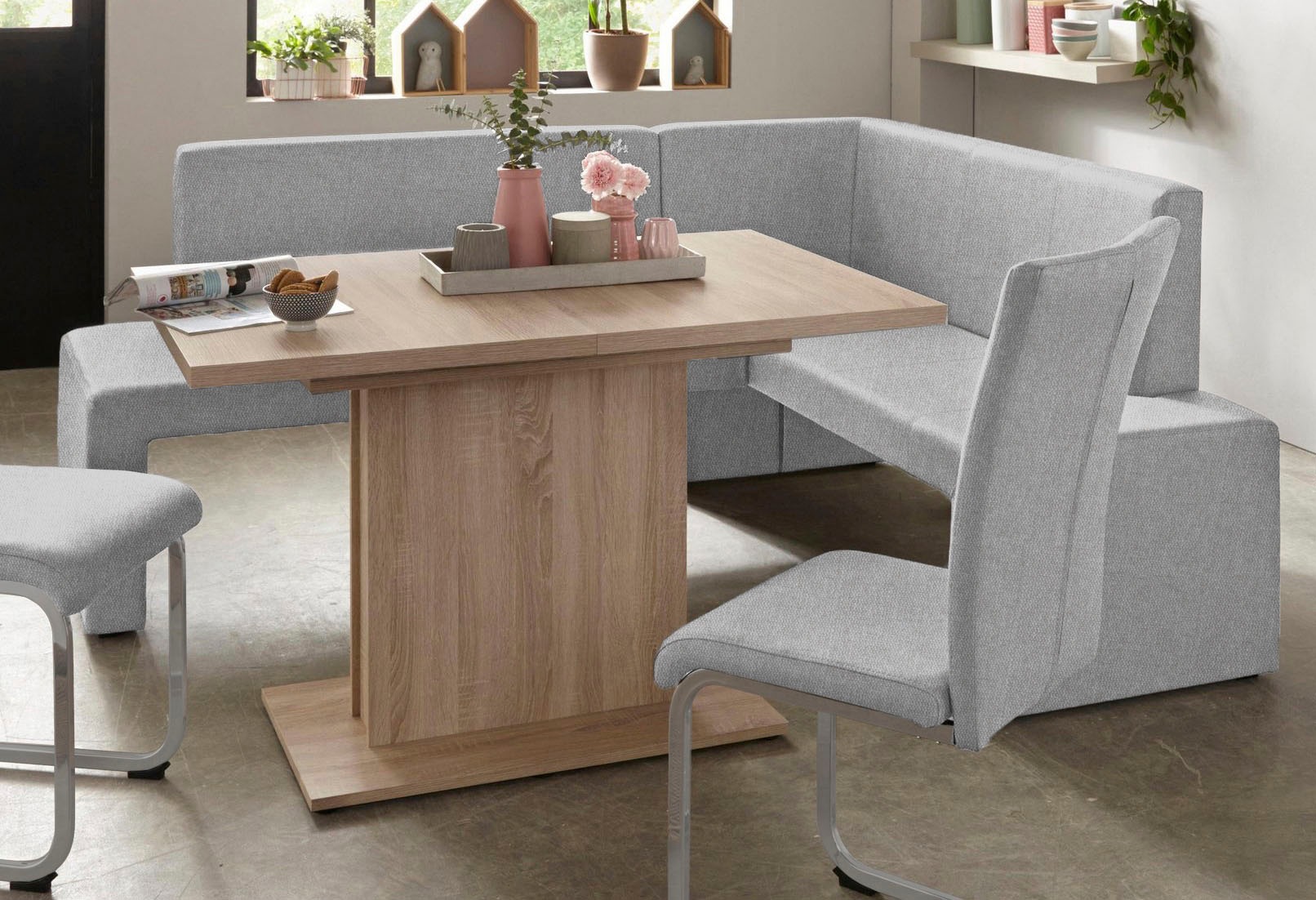 Home affaire Chaise cantilever »Alex« (Set) 2 cuisStuhl belastbar bis 120 Kg, Gestell im Chrom-Look