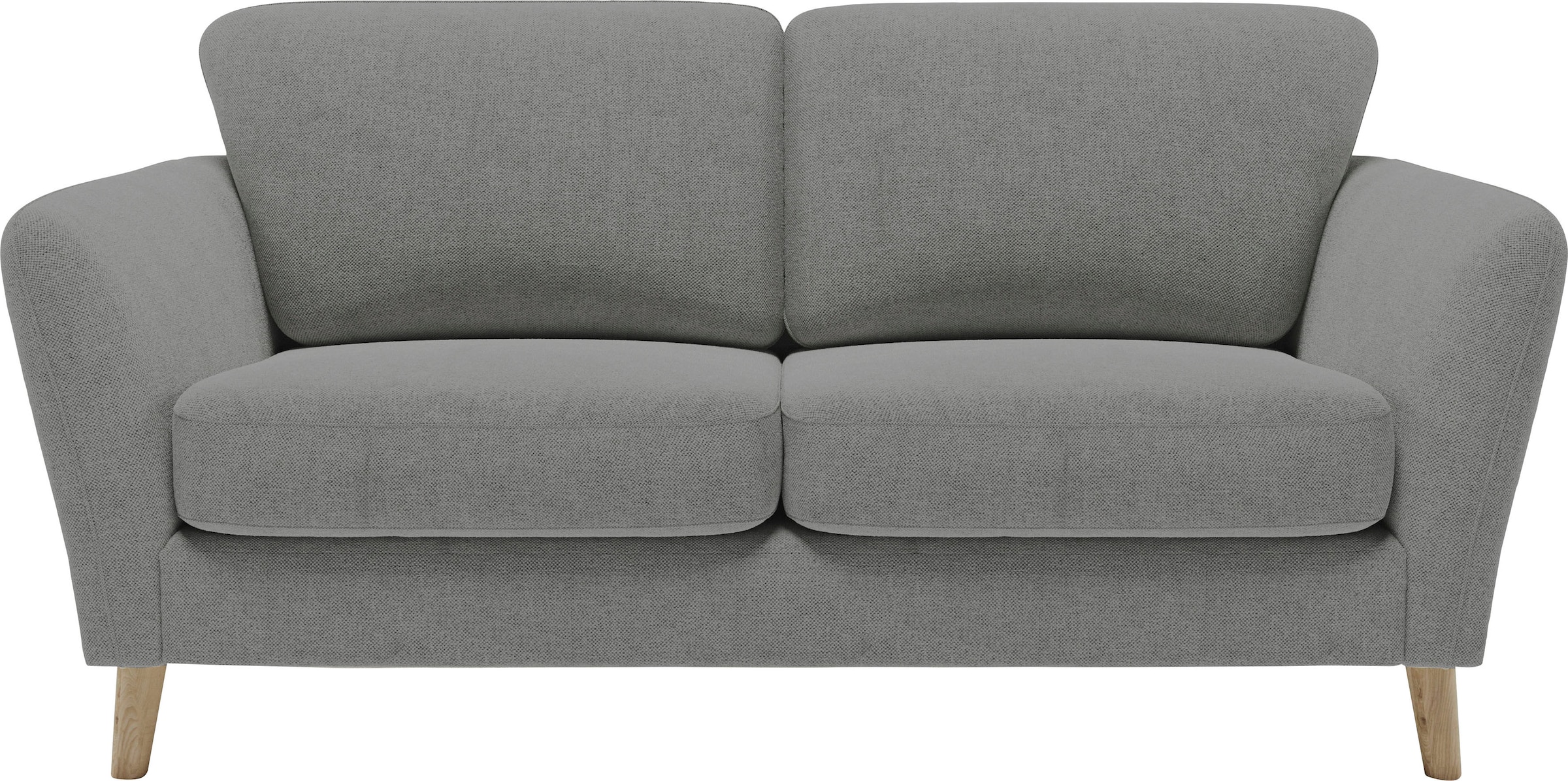 Home affaire 2-Sitzer »MARSEILLE Kompaktsofa 170 cm, Cord, Flachgewebe, Struktur, Webstoff«, Massivholzbeine Eiche, Landhausstil, Wellenunterfederung