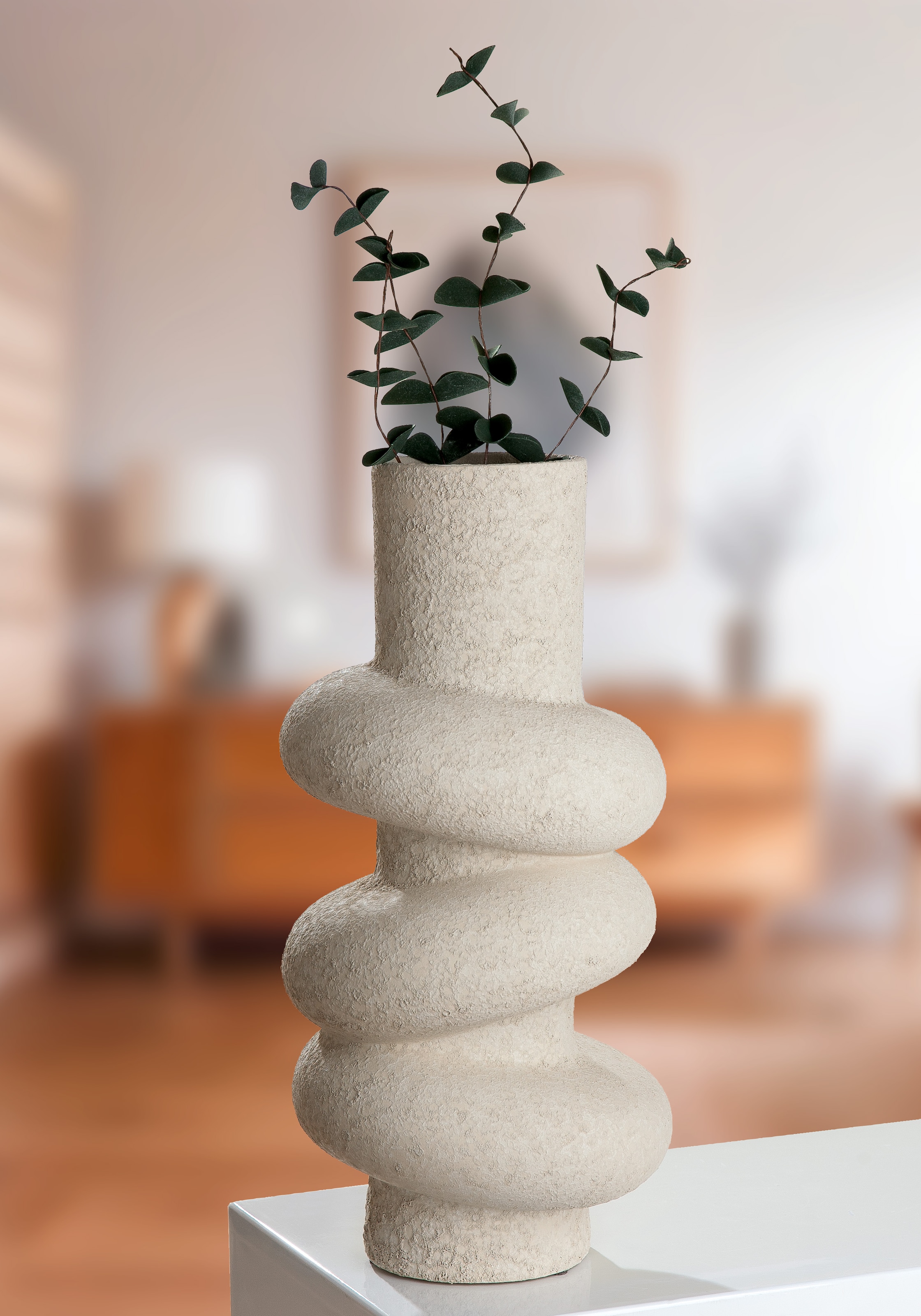 homsy by Ana Johnson Vase de table »Floriva, 40x18,5cm, strukturierte, matte Oberfläche« hochwertige Keramik aus einer traditionellen Manufaktur,Made in Europe