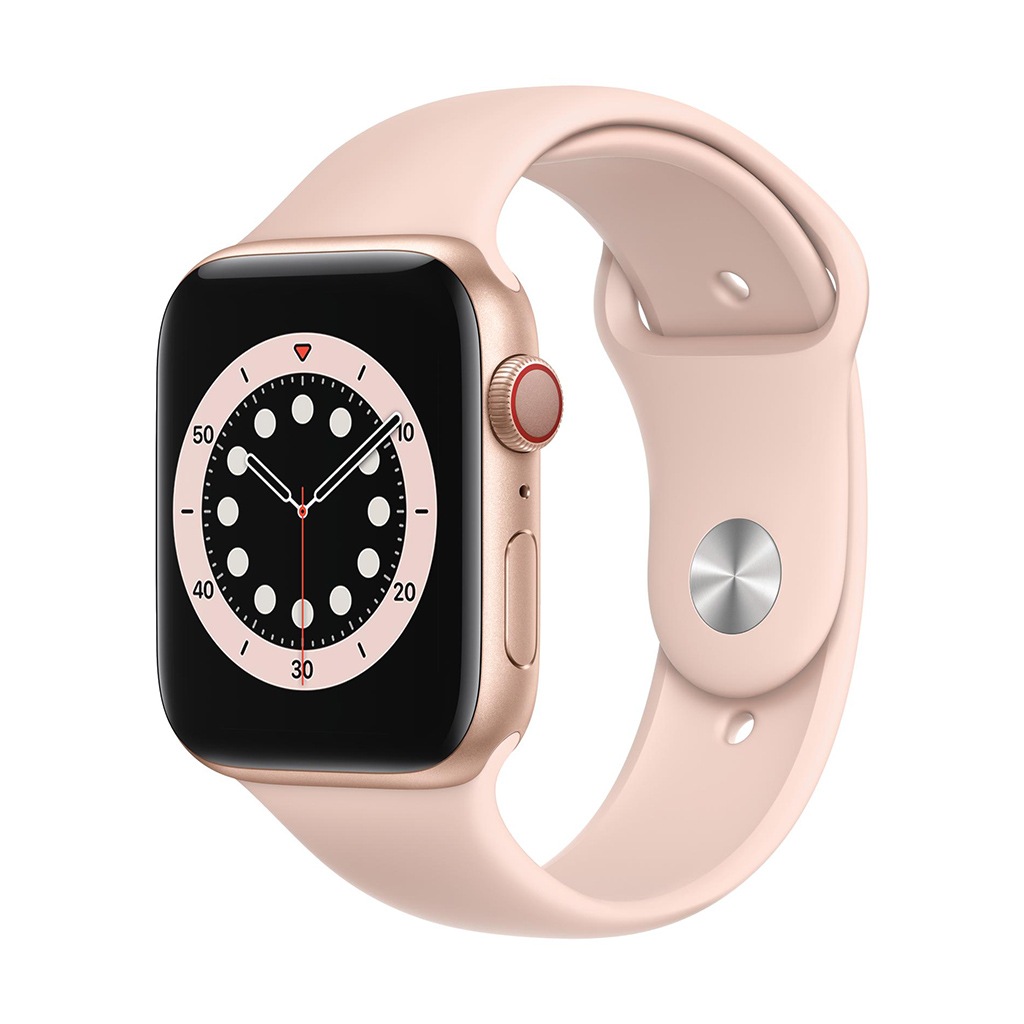 Image of Apple Smartwatch »Serie 6, GPS Cellular, 44 mm Aluminium-Gehäuse mit Sportarmband«, (Watch OS MG2D3FD/A) bei Ackermann Versand Schweiz