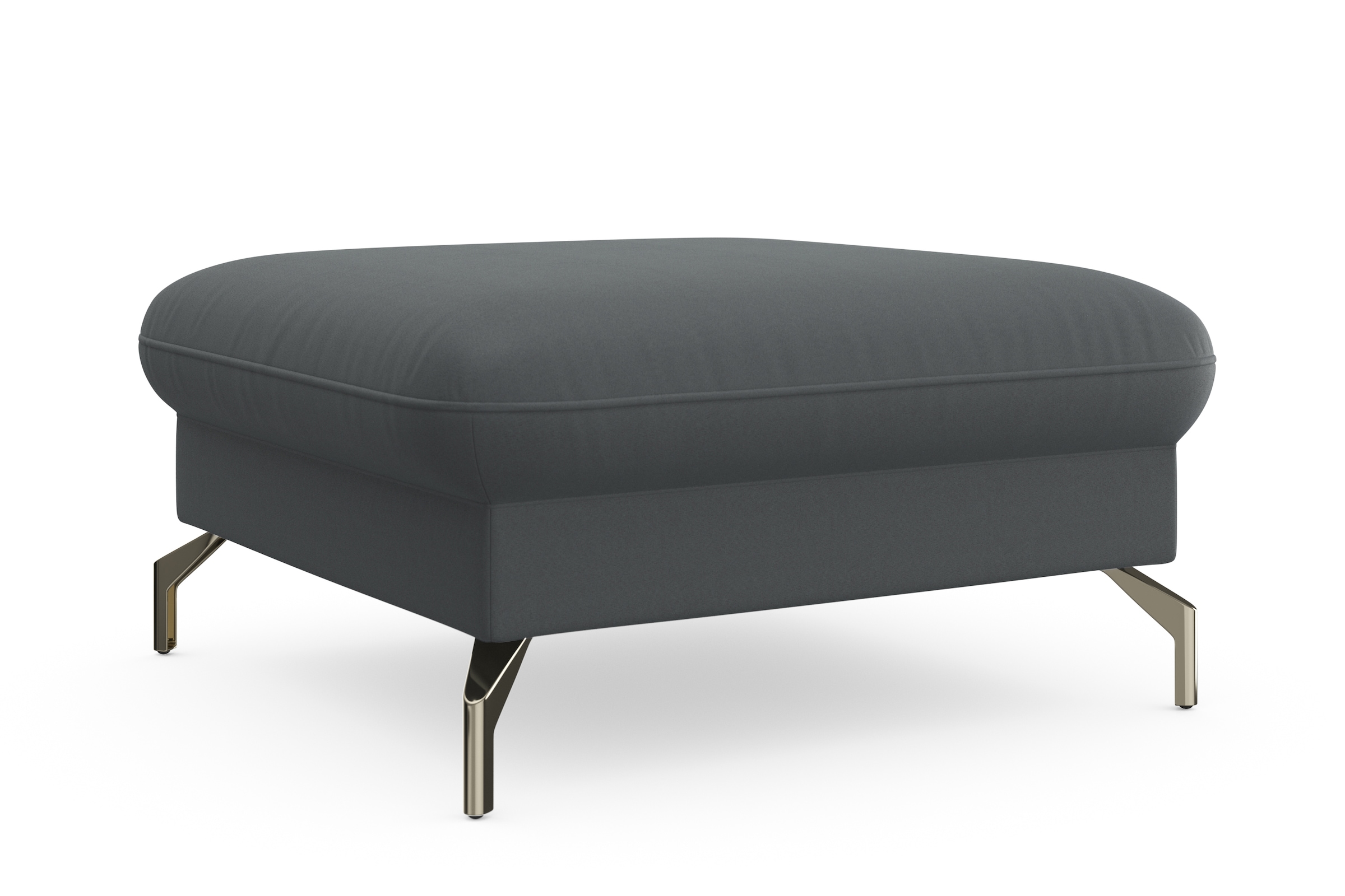 sit&more Hocker »Fashion« inklusive Federkern, mit satinierten Nickelfüssen