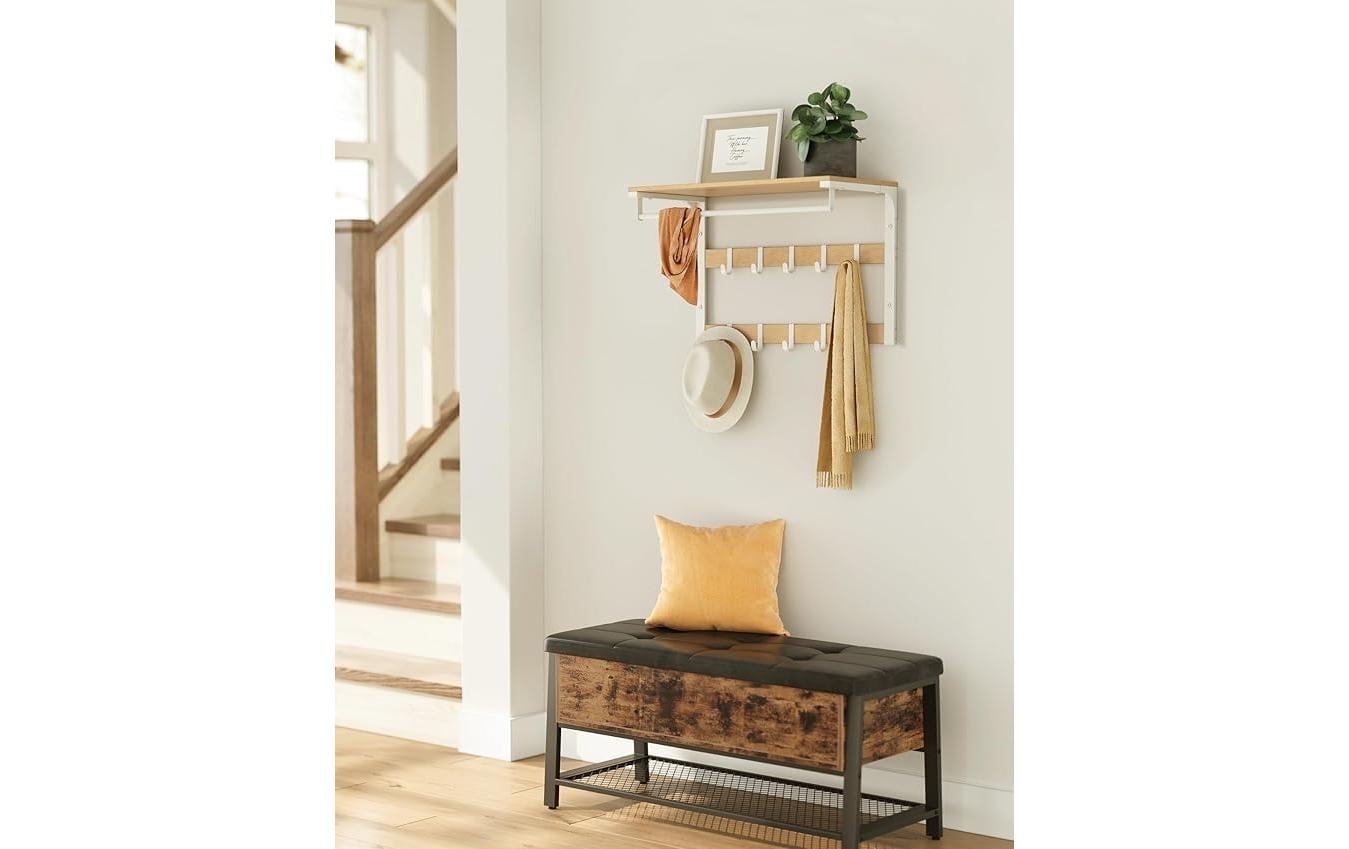 VASAGLE Porte-manteau mural »mit 10 Haken 65 cm x 42 cm«