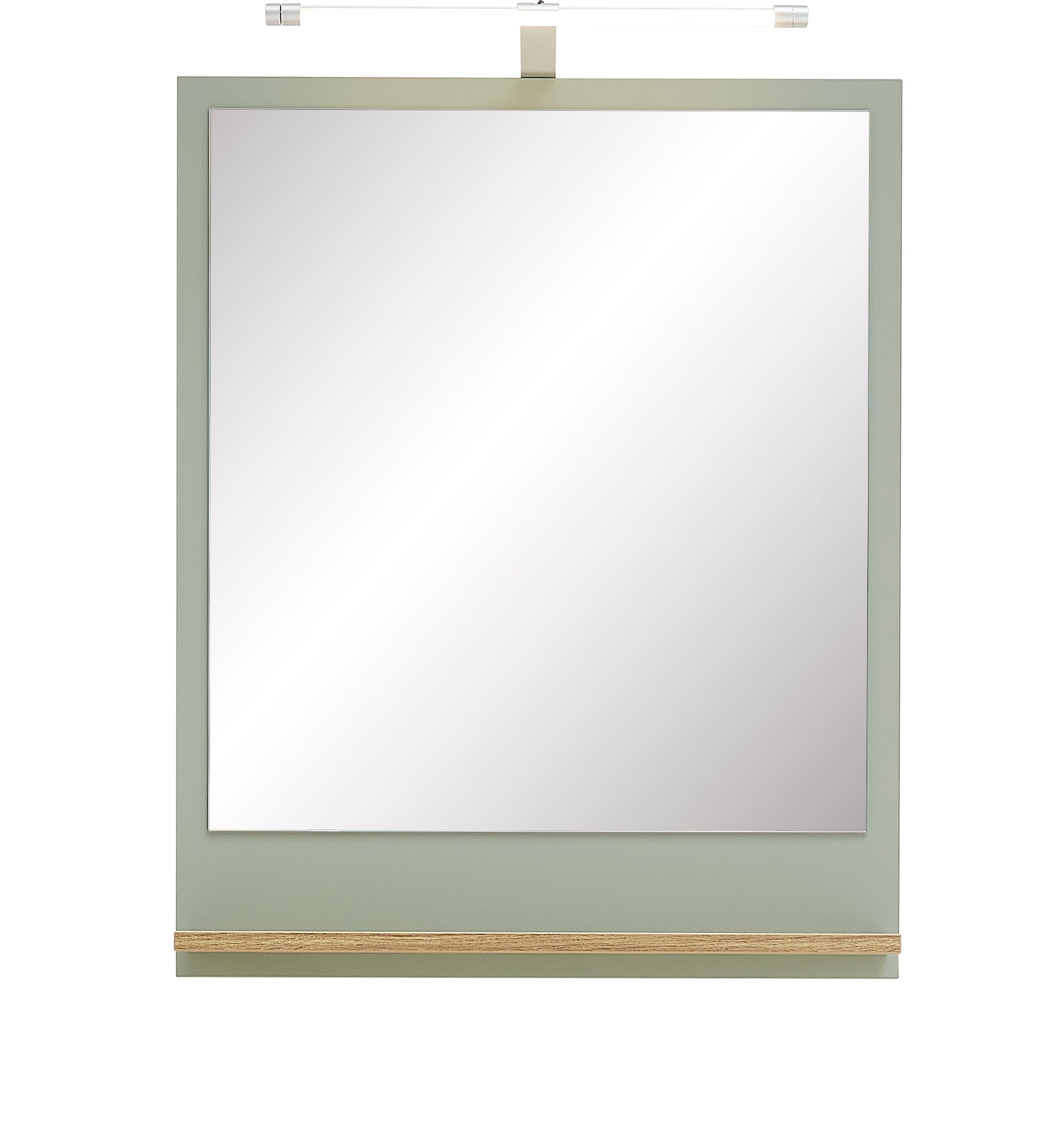Saphir Miroir de salle de bain »Quickset 963 Spiegel mit Ablage, 60 cm breit, 74,5 cm hoch« Miroir mural imitation sauge, imitation chêne Riviera horizontal