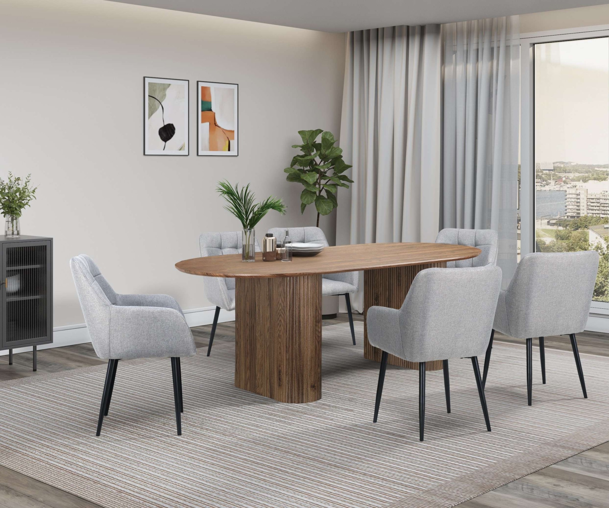 GOODproduct Esszimmerstuhl »Bostony« () 2 Stk.gepolsterte Rückenlehne, Armlehne und Sitzfläche, Sitzhöhe 49 cm