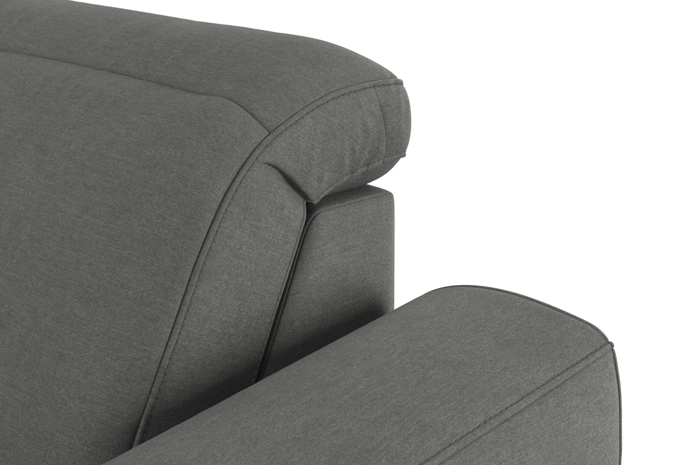 sit&more Wohnlandschaft »Dundee U-Form«, mit Federkern und Edelstahlfüssen, wahlweise mit Kopfteilverstellung