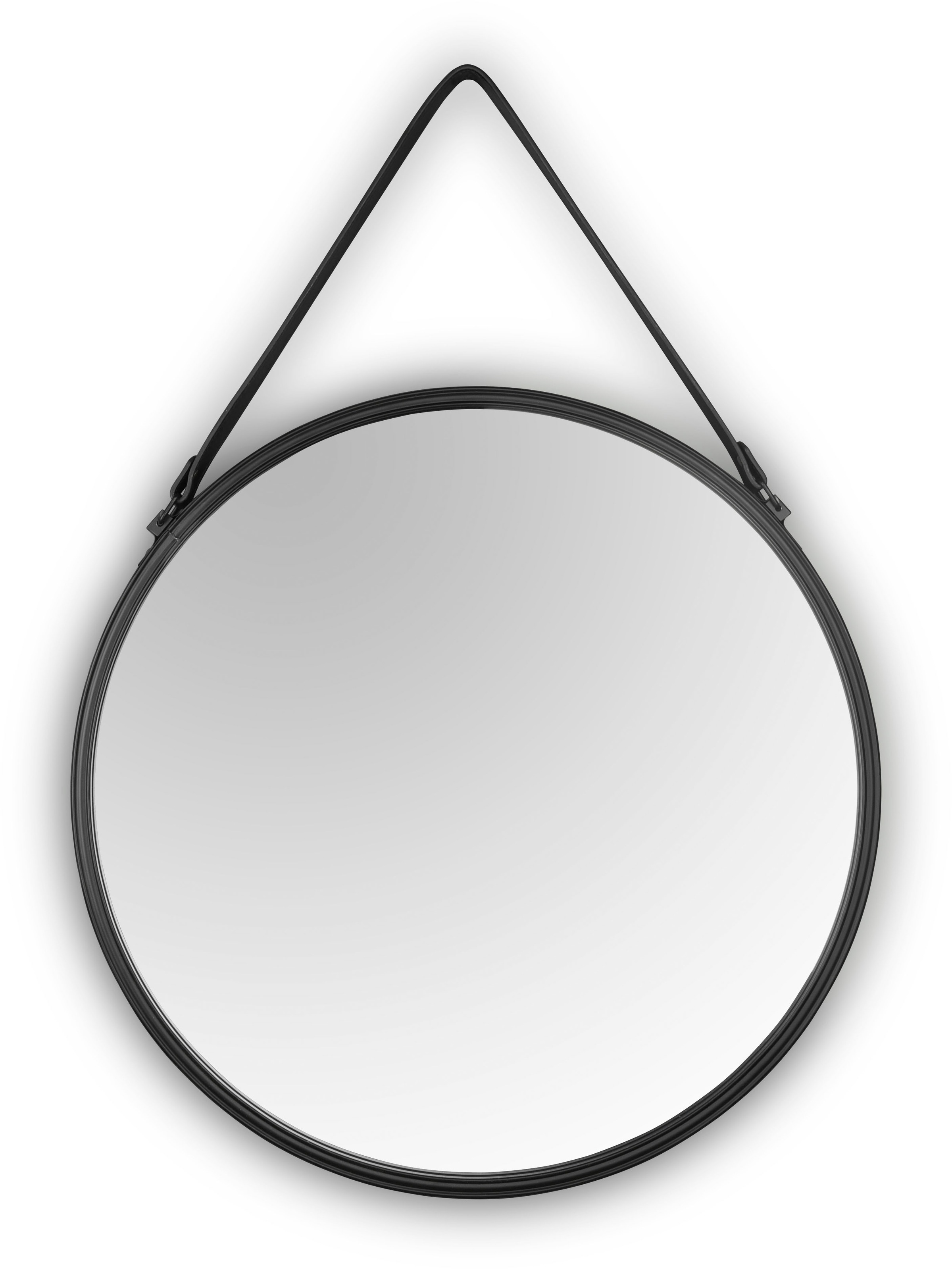 MIRRORS AND MORE Miroir »Cornelia« forme ronde avec lanière en cuir