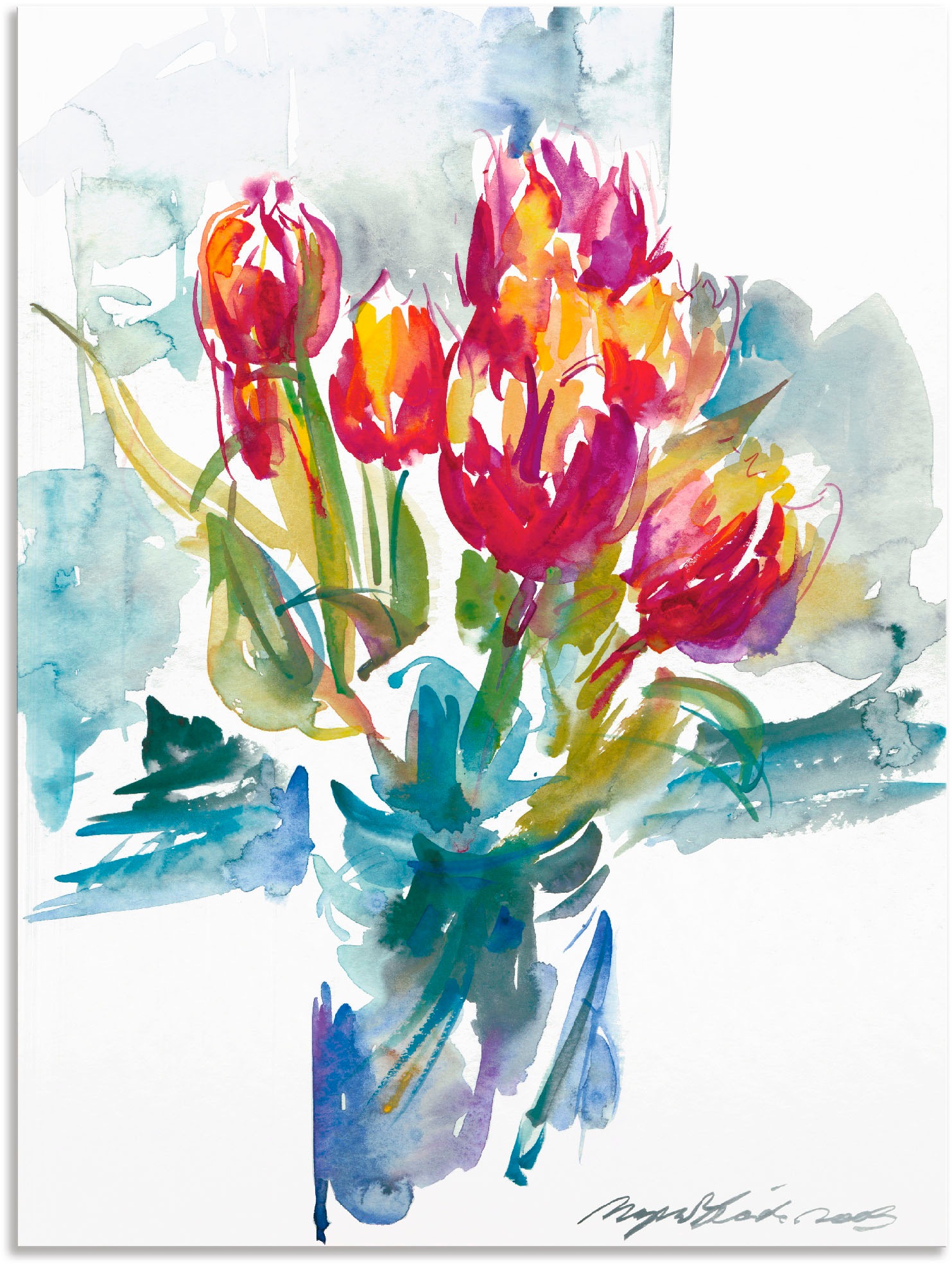 Image of Artland Wandbild »Blumenstrauss I«, Blumen, (1 St.), in vielen Grössen & Produktarten - Alubild / Outdoorbild für den Aussenbereich, Leinwandbild, Poster, Wandaufkleber / Wandtattoo auch für Badezimmer geeignet bei Ackermann Versand Schweiz