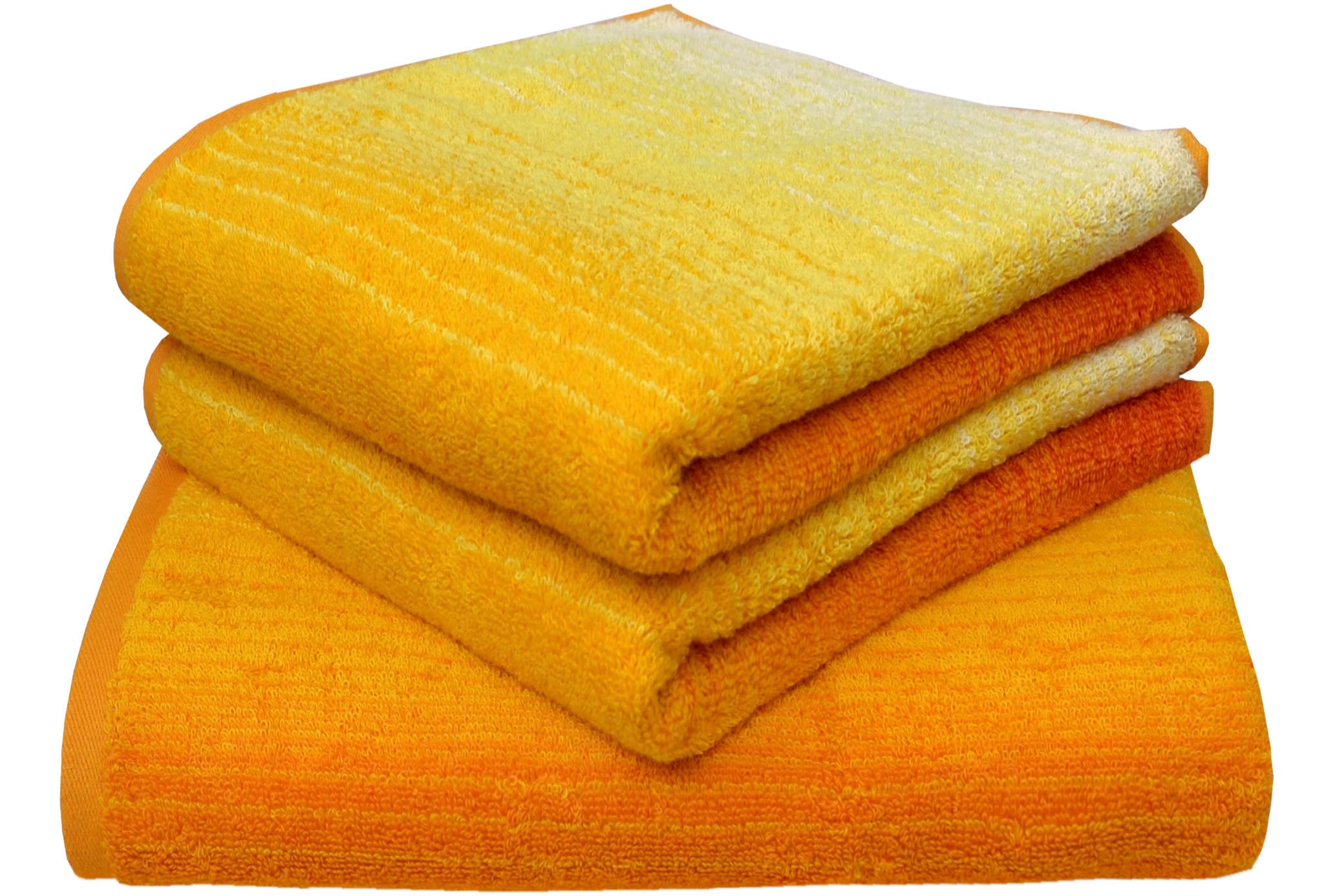 Image of Dyckhoff Handtuch Set "Colori" Set 3 Stk. Walkfrottee 2 Handtücher & 1 Duschtuch,100% Bio Baumwolle, 450 g/m²