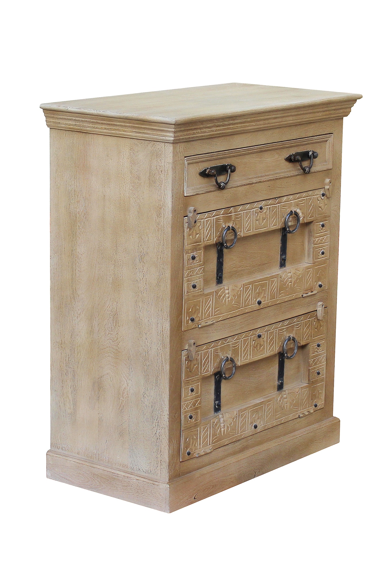 SIT Ensemble de vestiaires »Chennai 5-tlg. Flurmöbel-Set aus Mangoholz mit Schuhschränken« Ensemble, Set de lames de parquet, 5 cuis tlg.