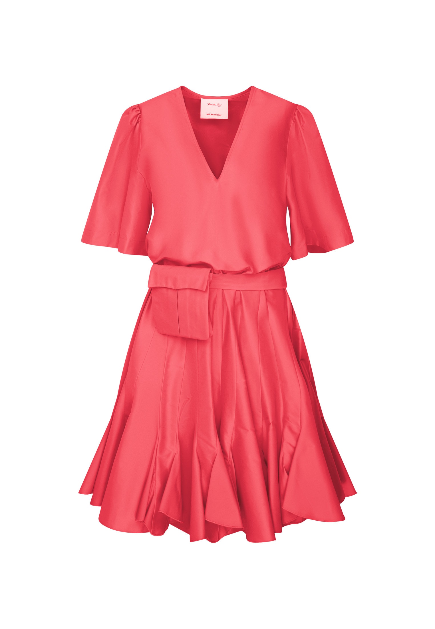 seidensticker Robe d'été »Schwarze Rose« V-Neck Uni