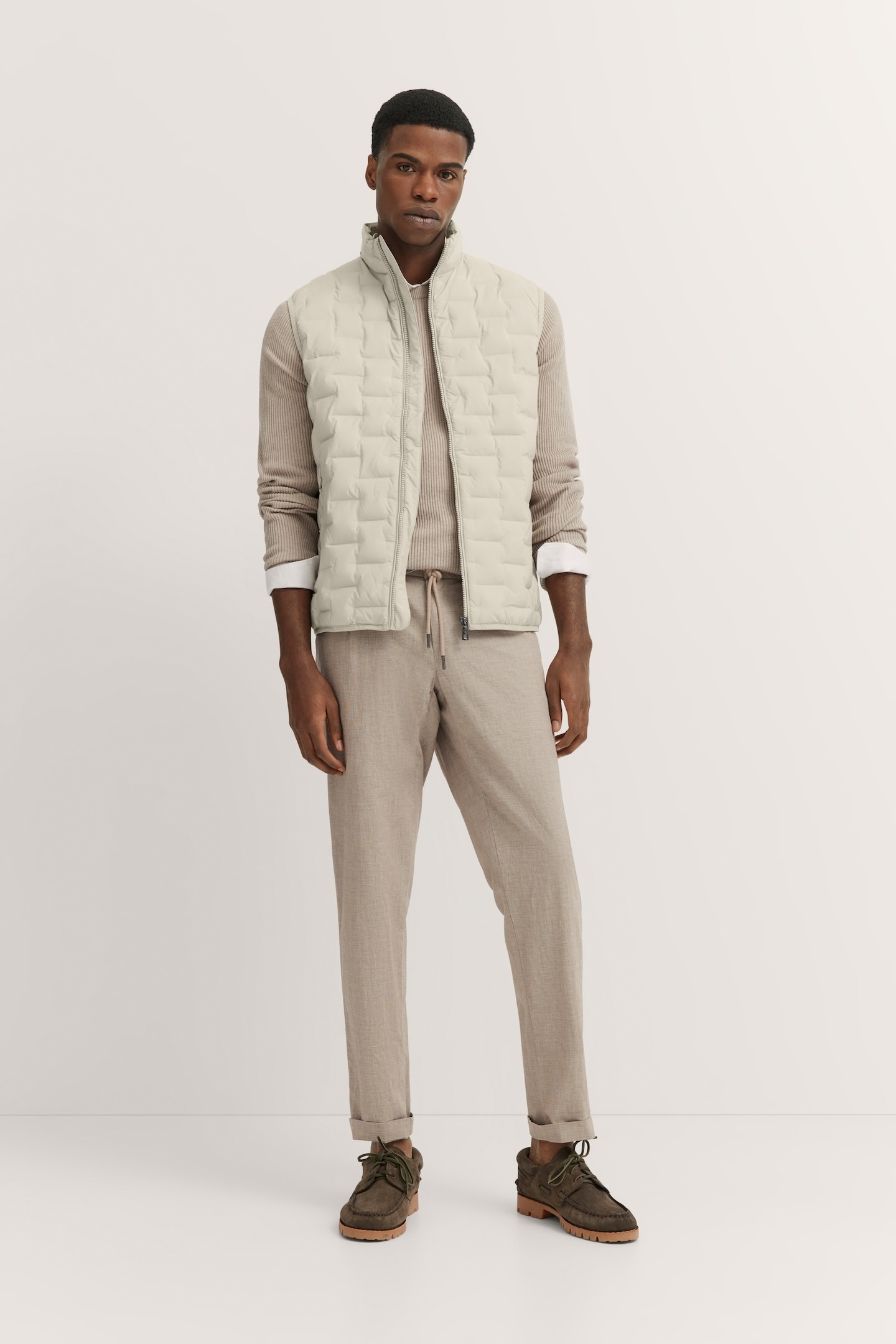 bugatti Steppweste mit Stehkragen