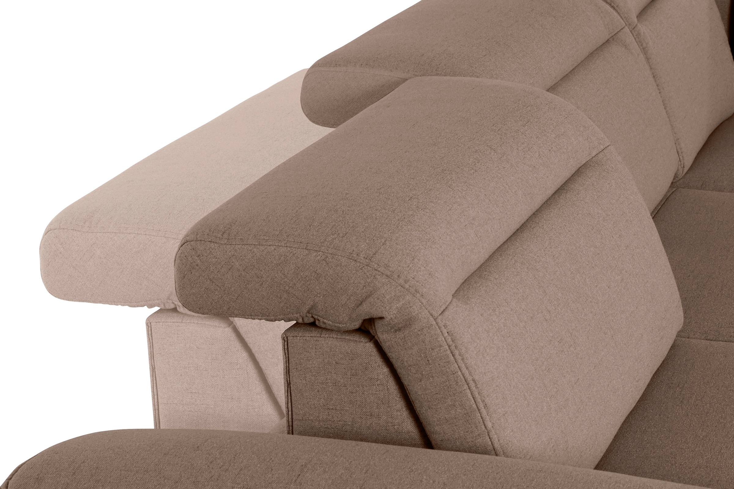 sit&more Ecksofa »Percy L-Form«, 15 cm Fusshöhe, Sitztiefenverstellung, wahlweise in 2 Fussfarben