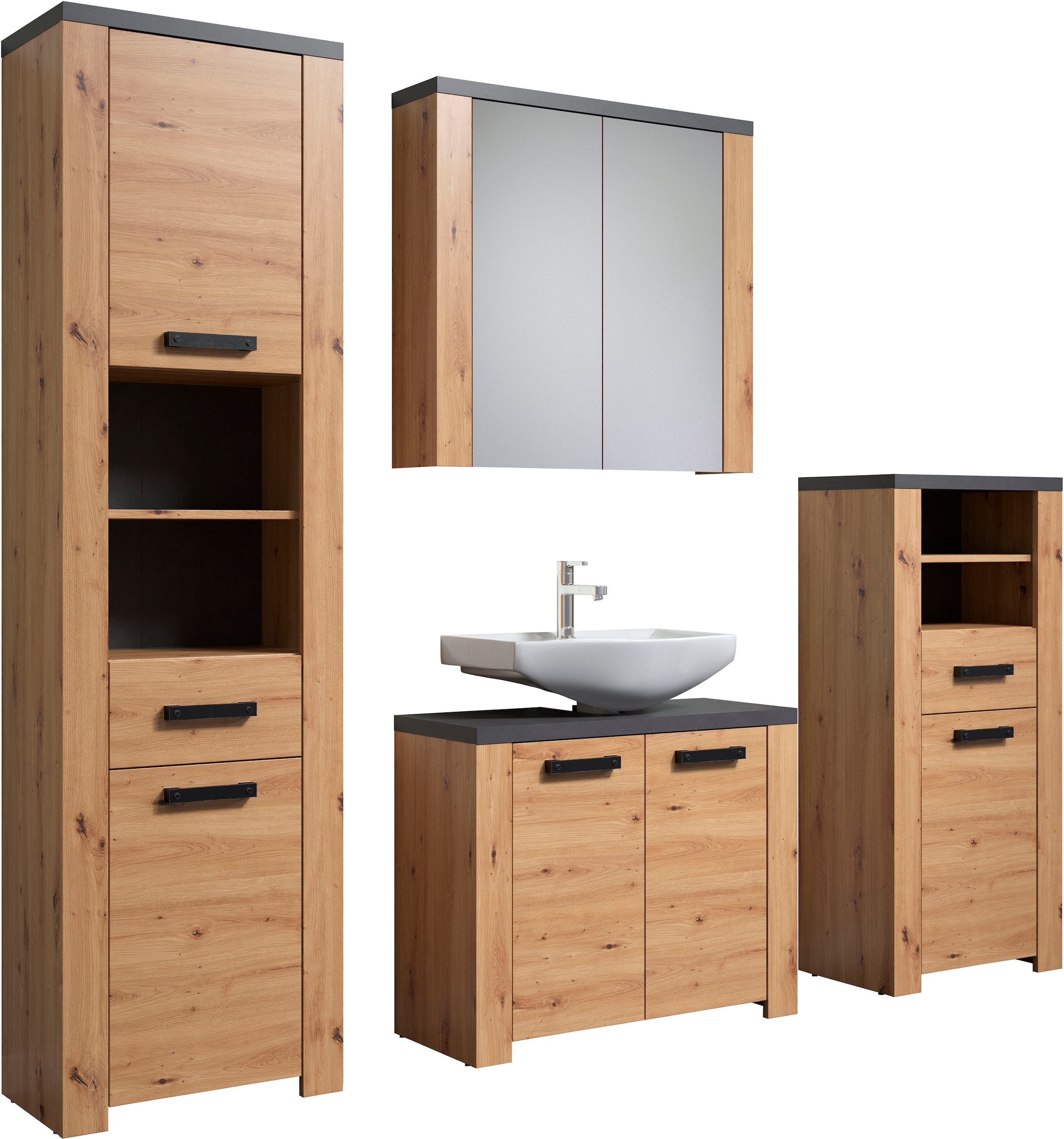 welltime Badezimmer-Set »Ambres« 4 Stk. tlg.