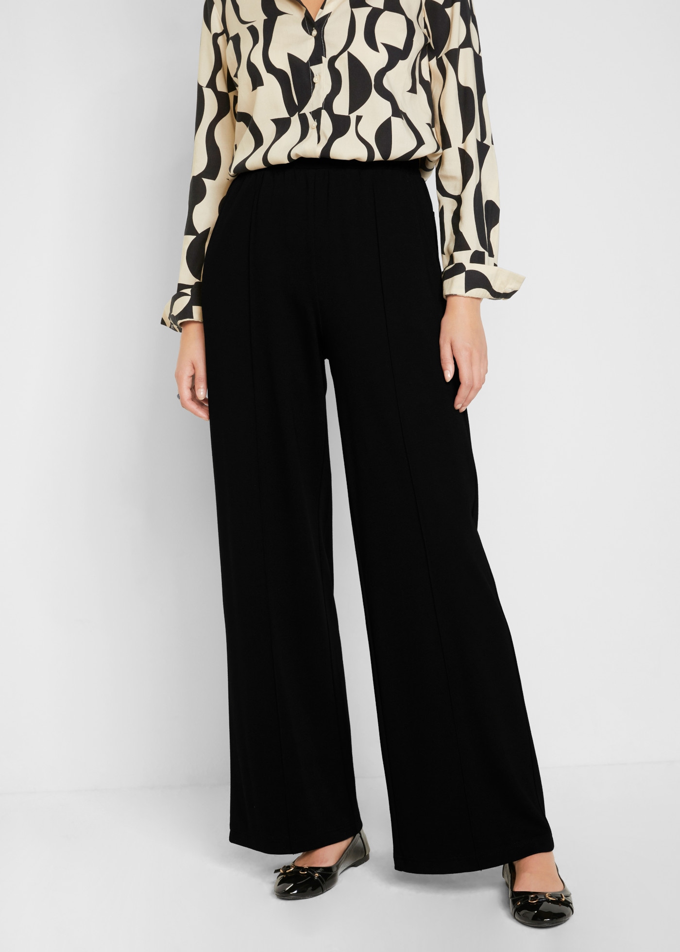 Image of bonprix Marlene-Hose aus Jersey, Loose Fit, festlicher Stil