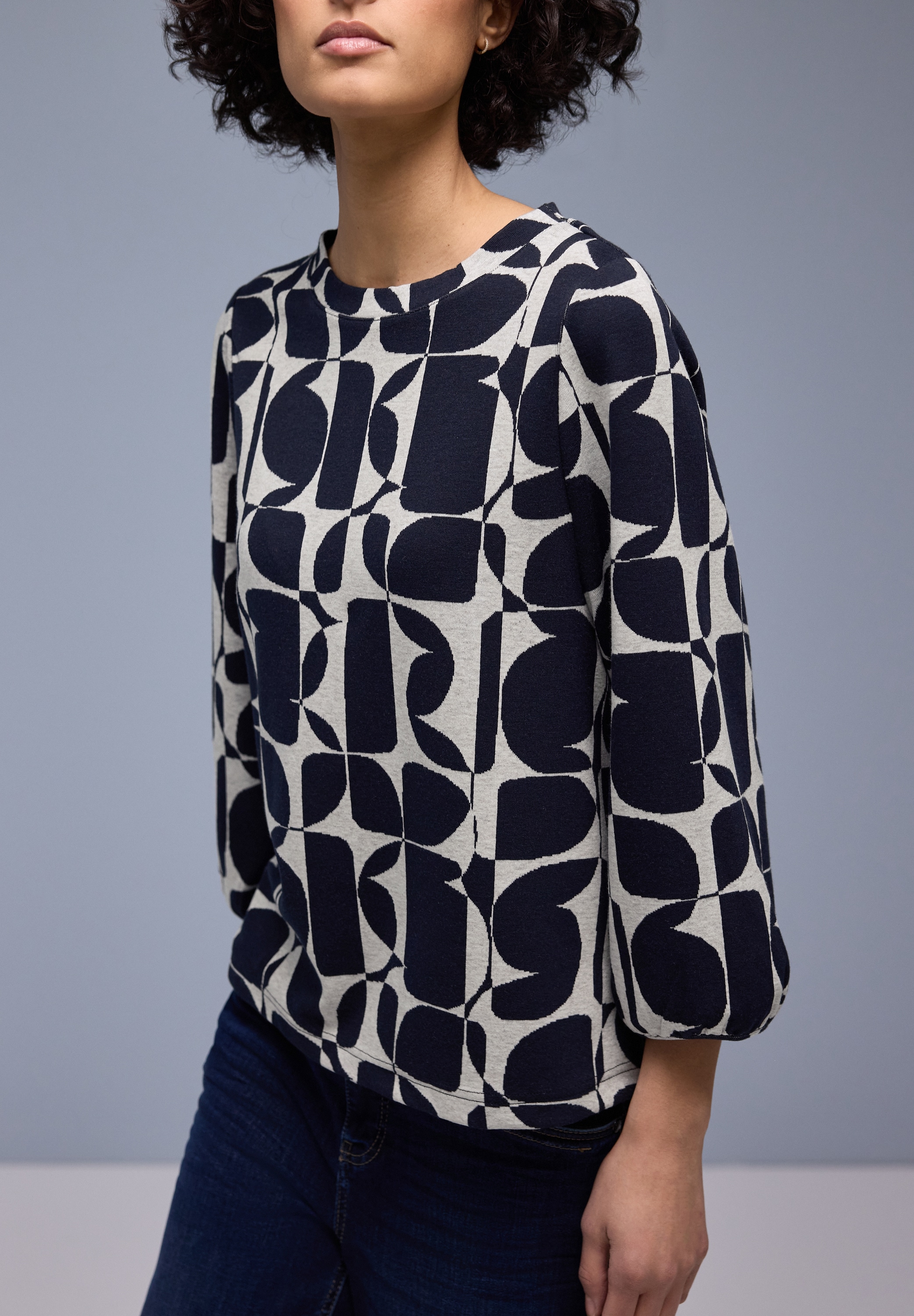 Image of STREET ONE 3/4-Arm-Shirt mit All-Over Print