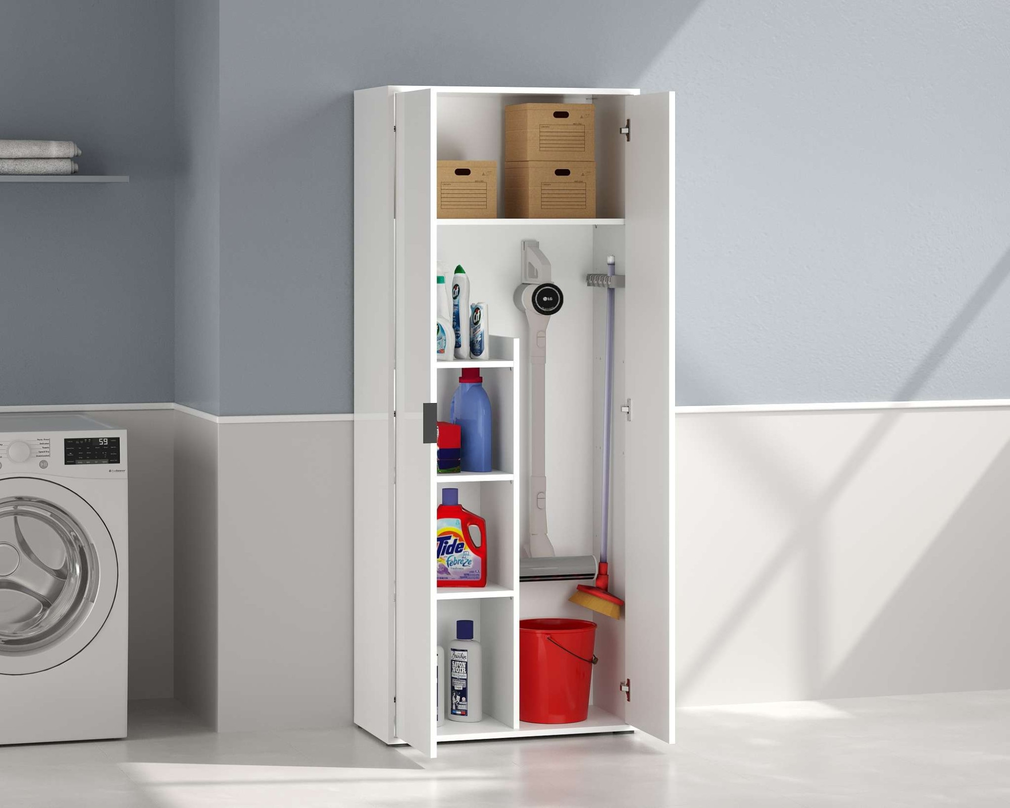 INOSIGN Armoire multi-usages »Stauraumschrank , Breite 72,5 cm , Höhe 178 cm« 1 cuis tlg. 2-türiger Schrank, 3 kleine + 1 grosser Boden, hochglanz lackiert