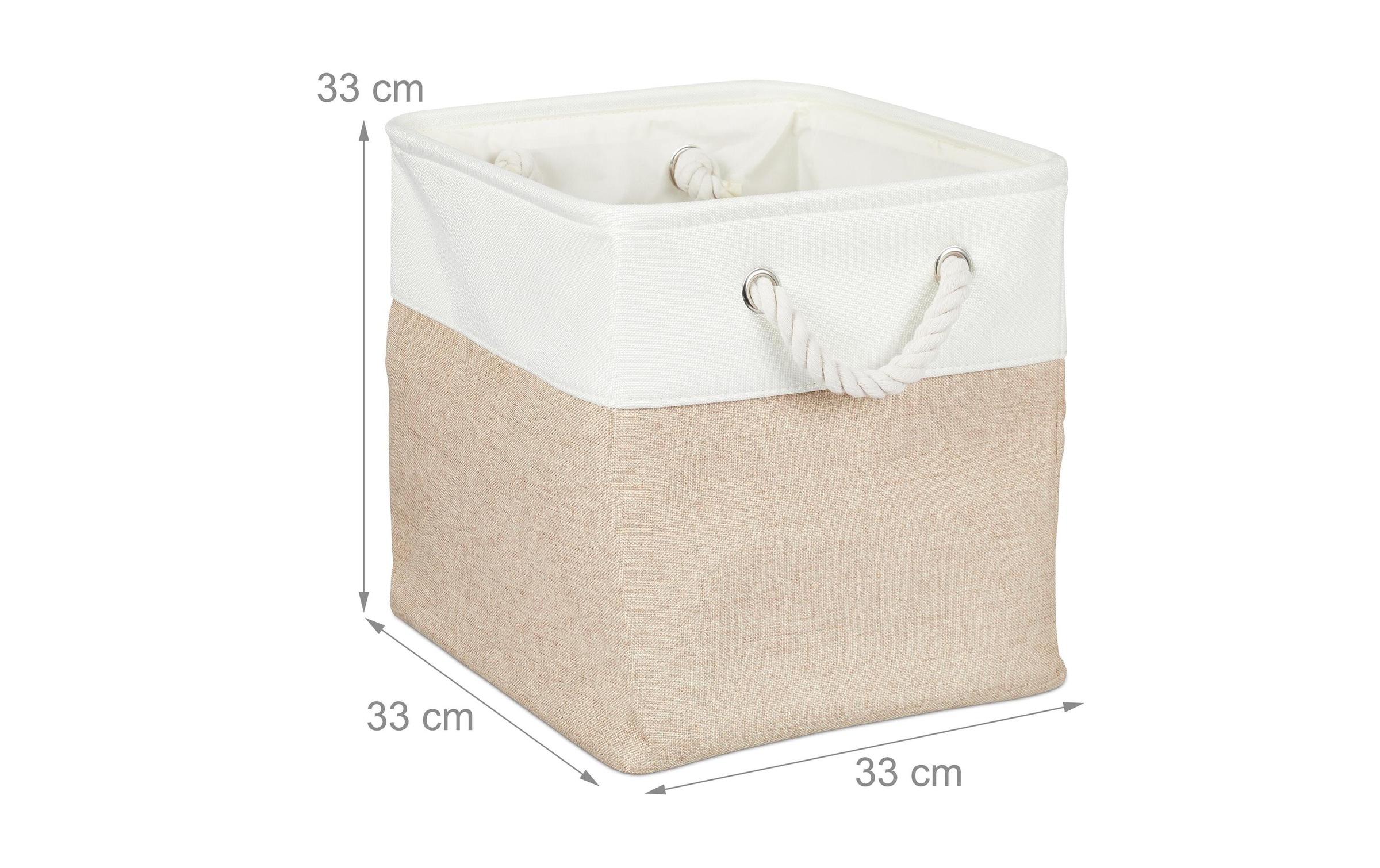 relaxdays Aufbewahrungsbox »Leinen 4 Stück«